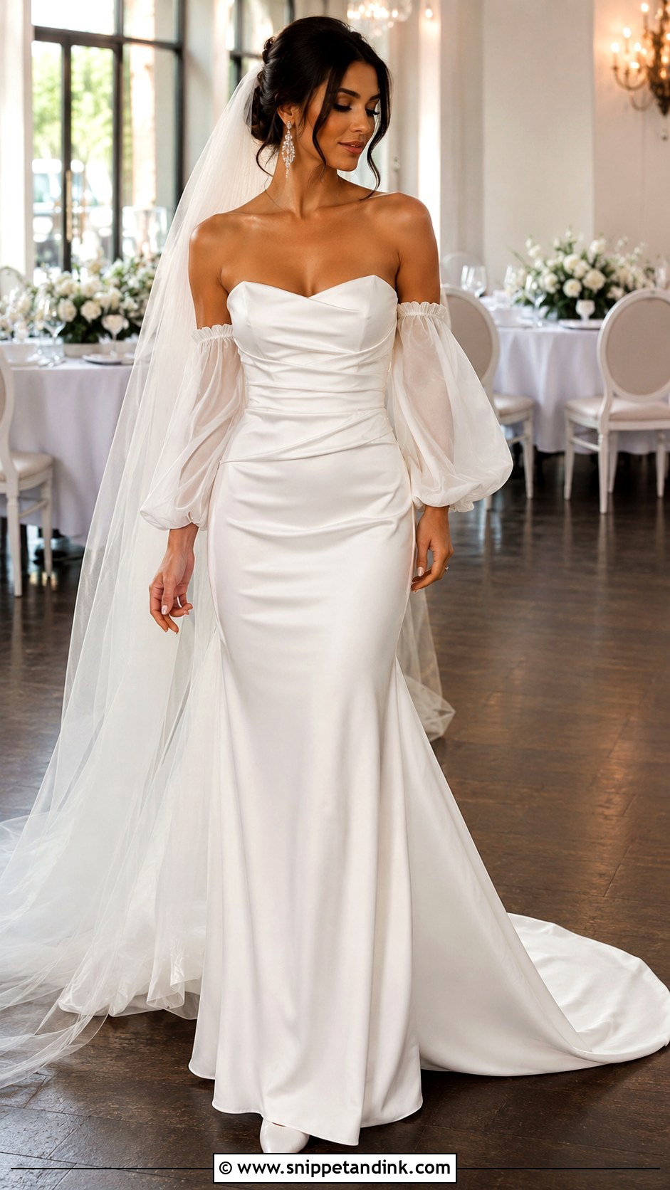 Strapless Convertible Wedding Dress With Removable Sleeves - Snippet and Ink - 20 Strapless Wedding Dress with Sleeves