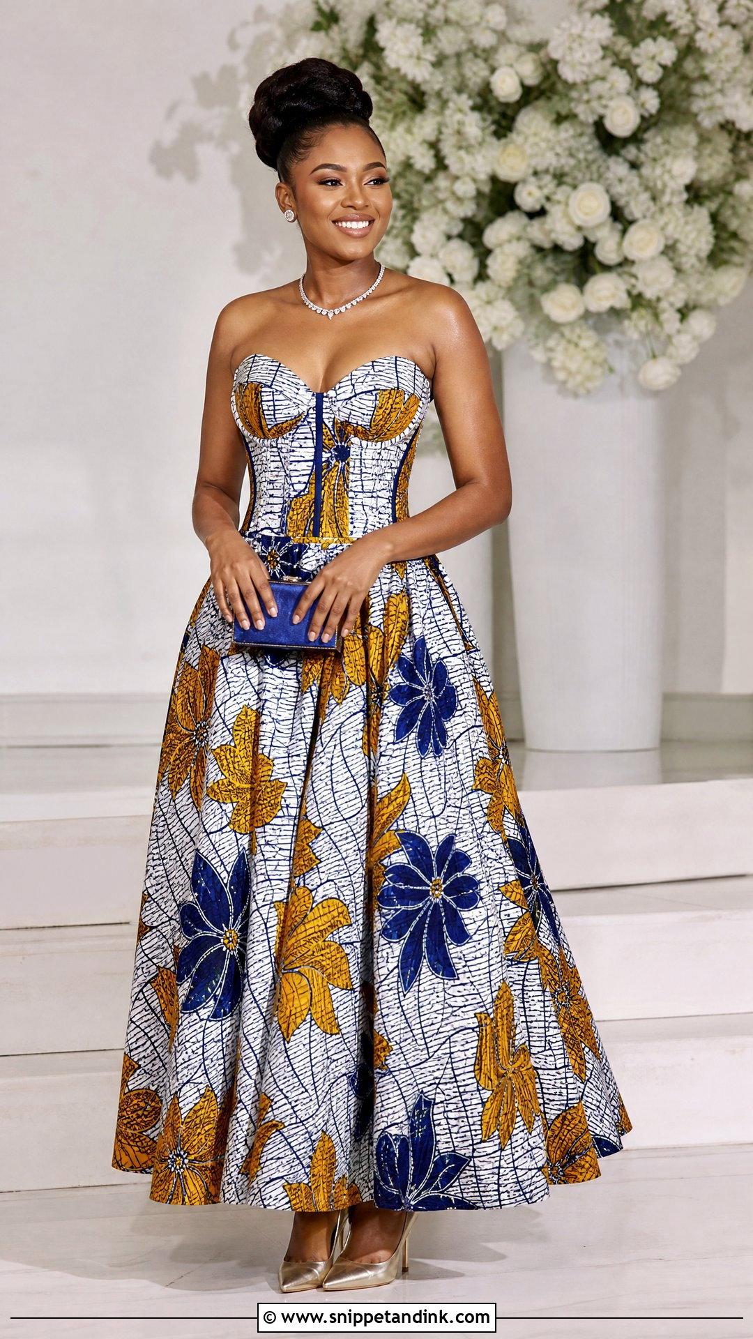 Strapless Corset Ankara Wedding Dress - Snippet and Ink - 25 Ankara Wedding Dress Ideas