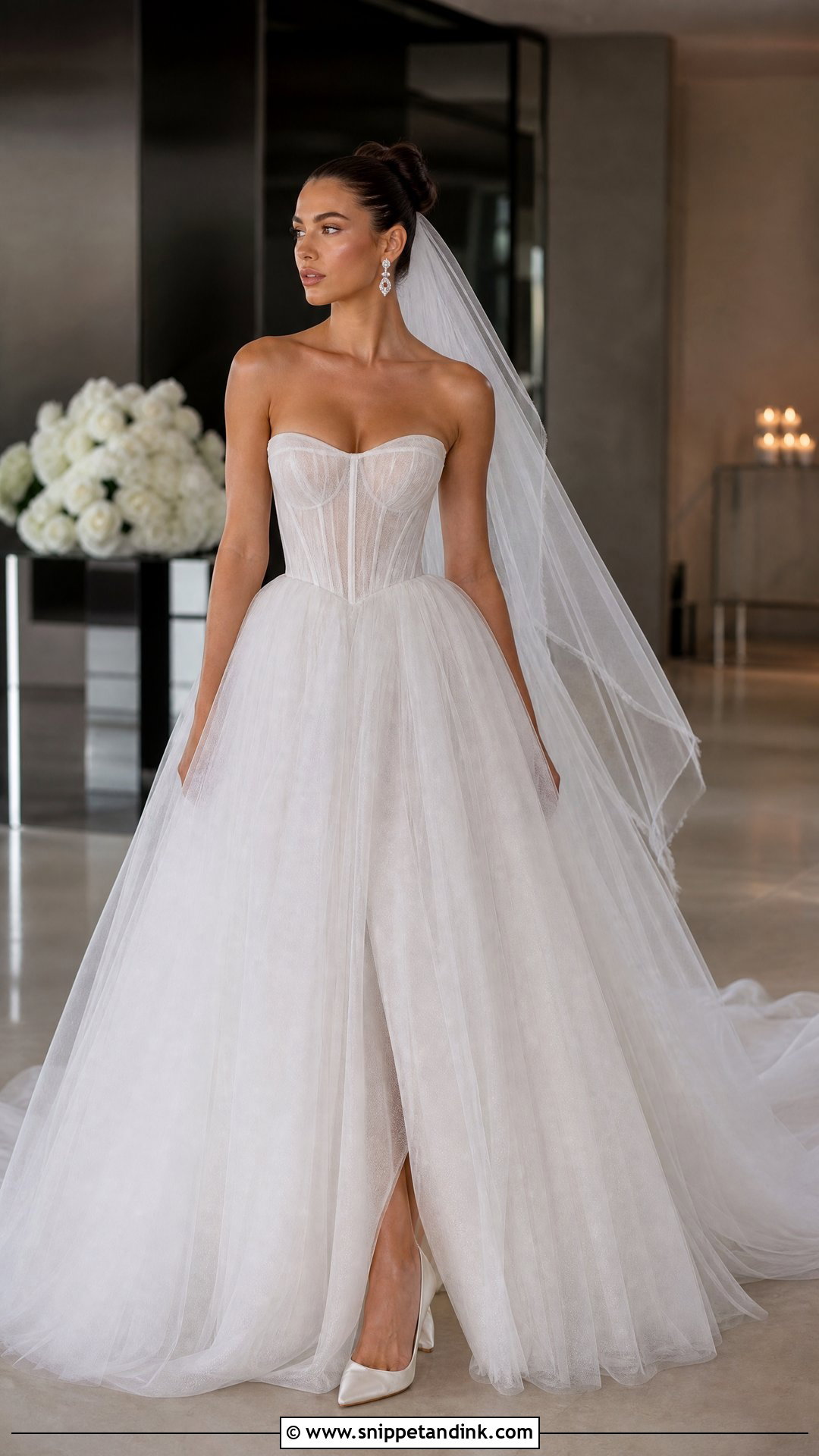 Strapless Corset Ball Gown Wedding Dress - Snippet and Ink - 20 Strapless Ball Gown Wedding Dress Ideas