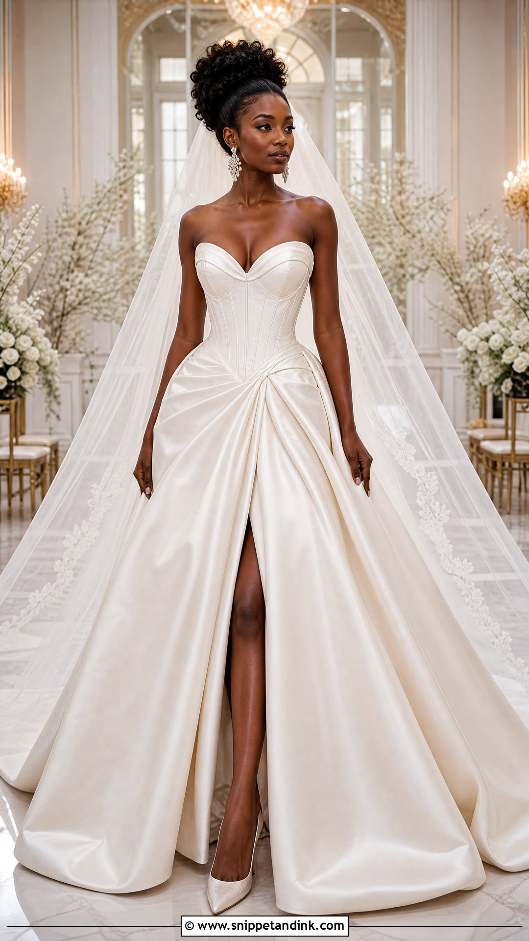 Strapless Corset Ball Gown Wedding Dress - Snippet and Ink - 25 Black Woman Wedding Dress Ideas