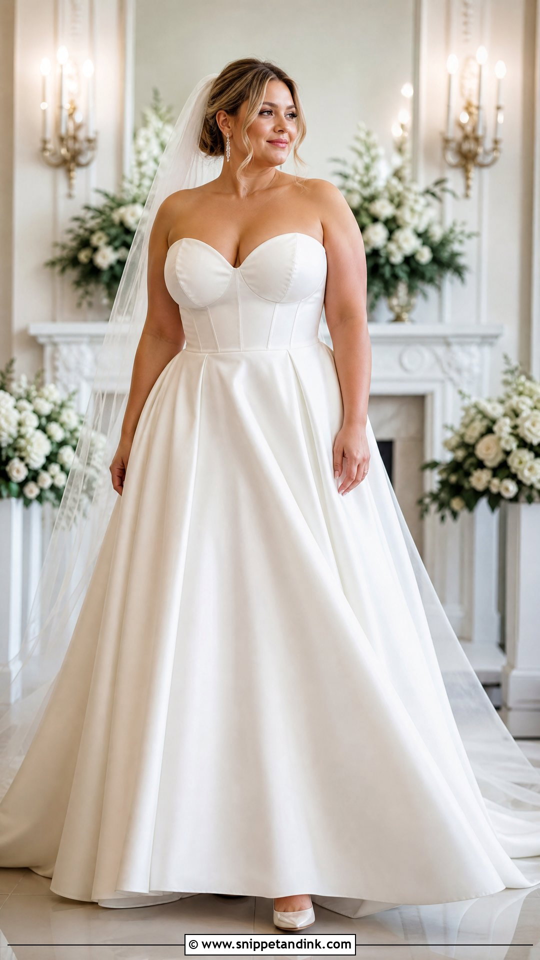 Strapless Corset Ball Gown Wedding Dress - Snippet and Ink - 25 Wedding Dresses for Big Busts