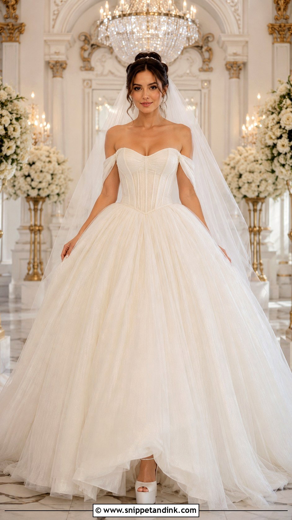 Strapless Corset Ball Gown Wedding Dress - Snippet and Ink - 20 Korean Style Wedding Dresses