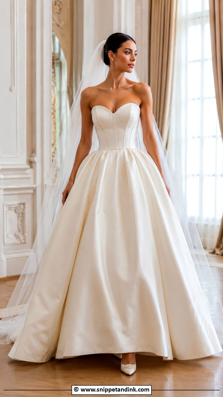 Strapless Corset Ball Gown Wedding Dress - Snippet and Ink - 30 Corset Wedding Dresses