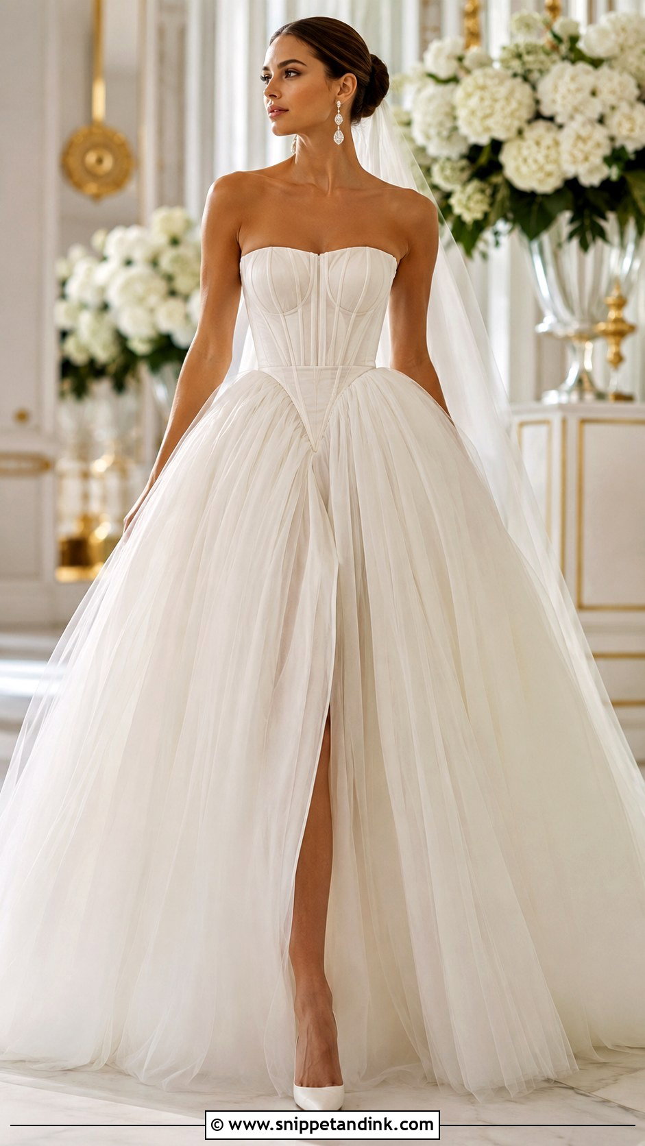 Strapless Corset Bridal Dress - Snippet and Ink - 20 Bridal Dress Styles