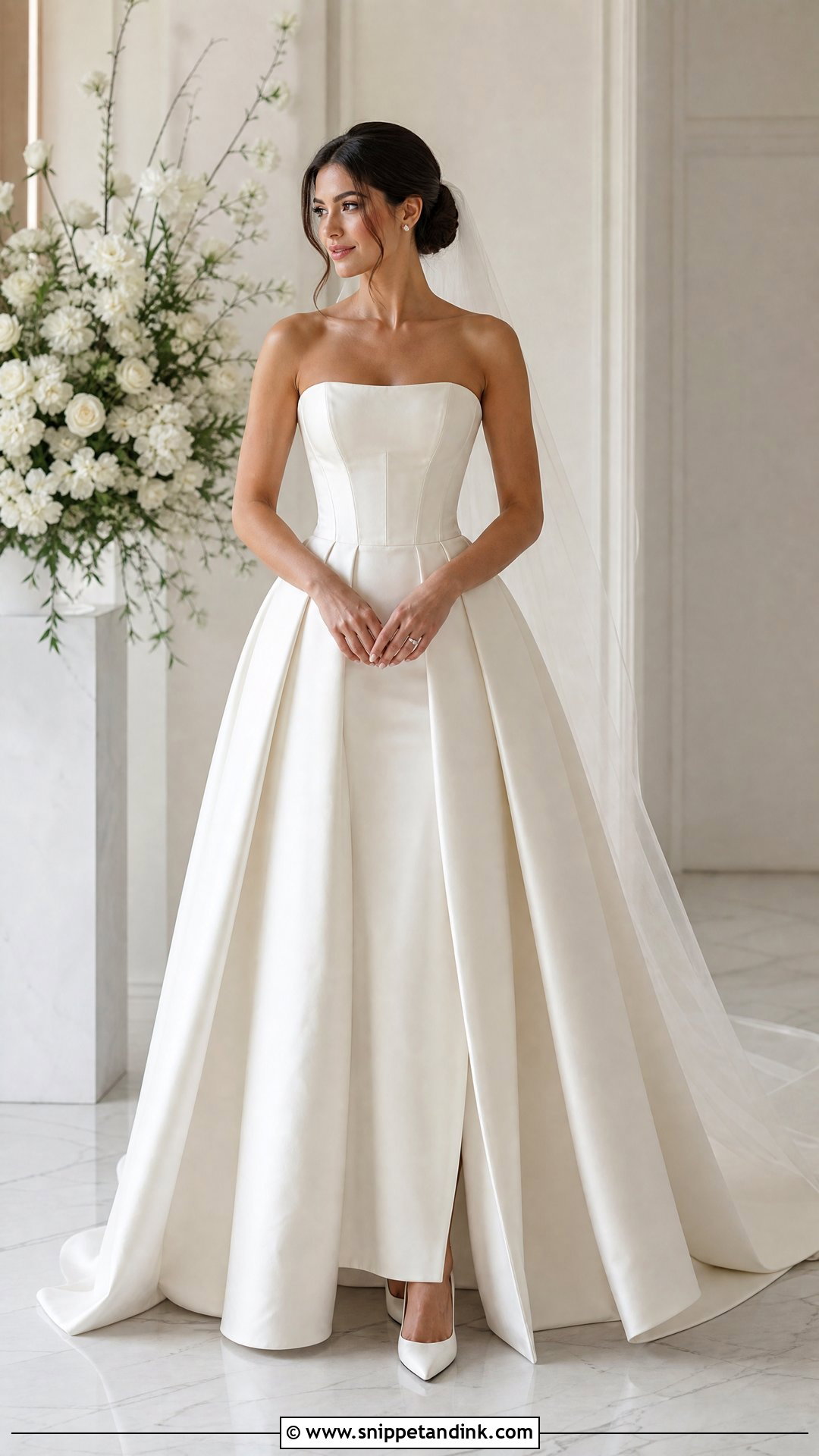 Strapless Corset Bride Gown - Snippet and Ink - 25 Corse Bride Ideas