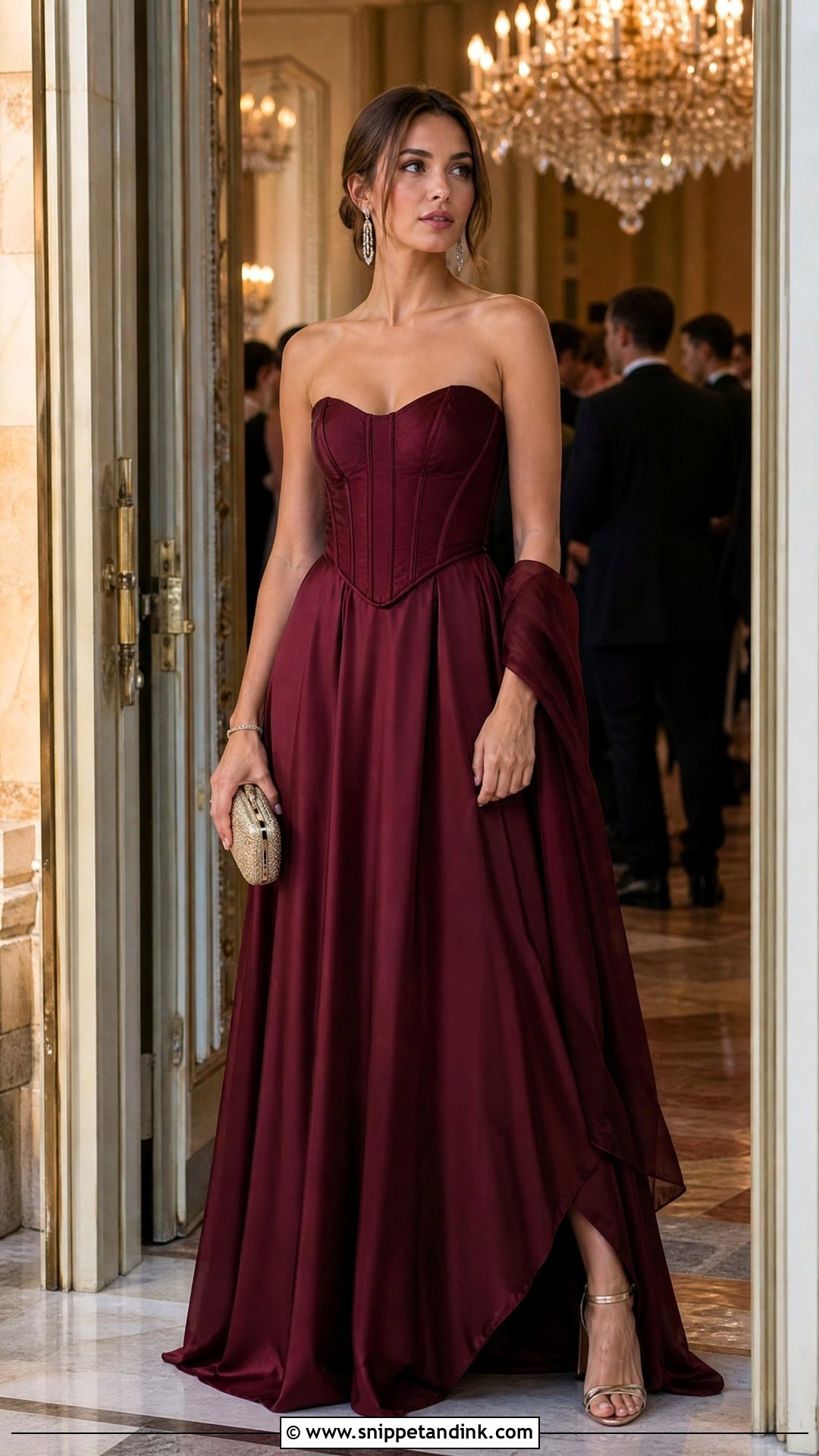 Strapless Corset Gown Outfit - Snippet and Ink - 20 Womens Gown Ideas