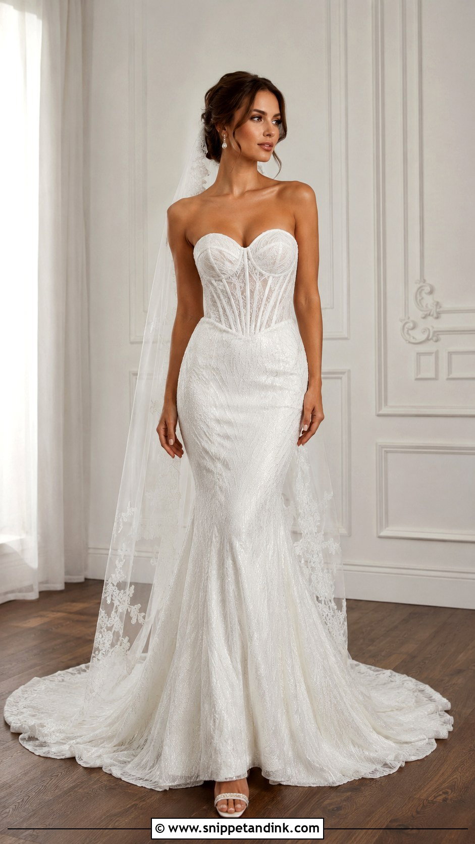 Strapless Corset Mermaid Wedding Dress - Snippet and Ink - 25 Strapless Mermaid Wedding Dress Ideas
