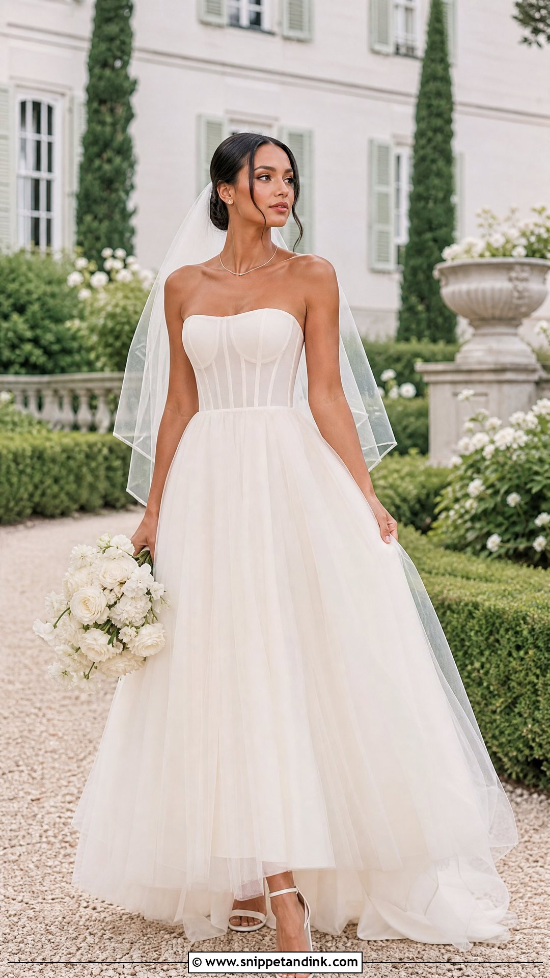 Strapless Corset Summer Wedding Dress - Snippet and Ink - 20 Wedding Dresses for Summer