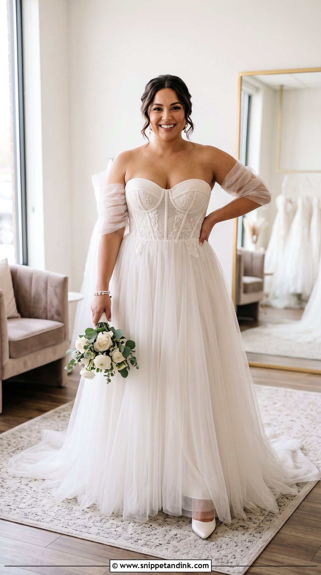 Strapless Corset Tulle Wedding Dress - Snippet and Ink - 20 Tulle Wedding Dresses