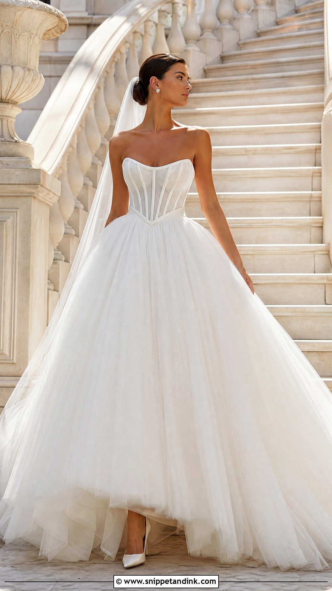 Strapless Corset V Waist Wedding Dress - Snippet and Ink - 25 V Waist Wedding Dress Ideas