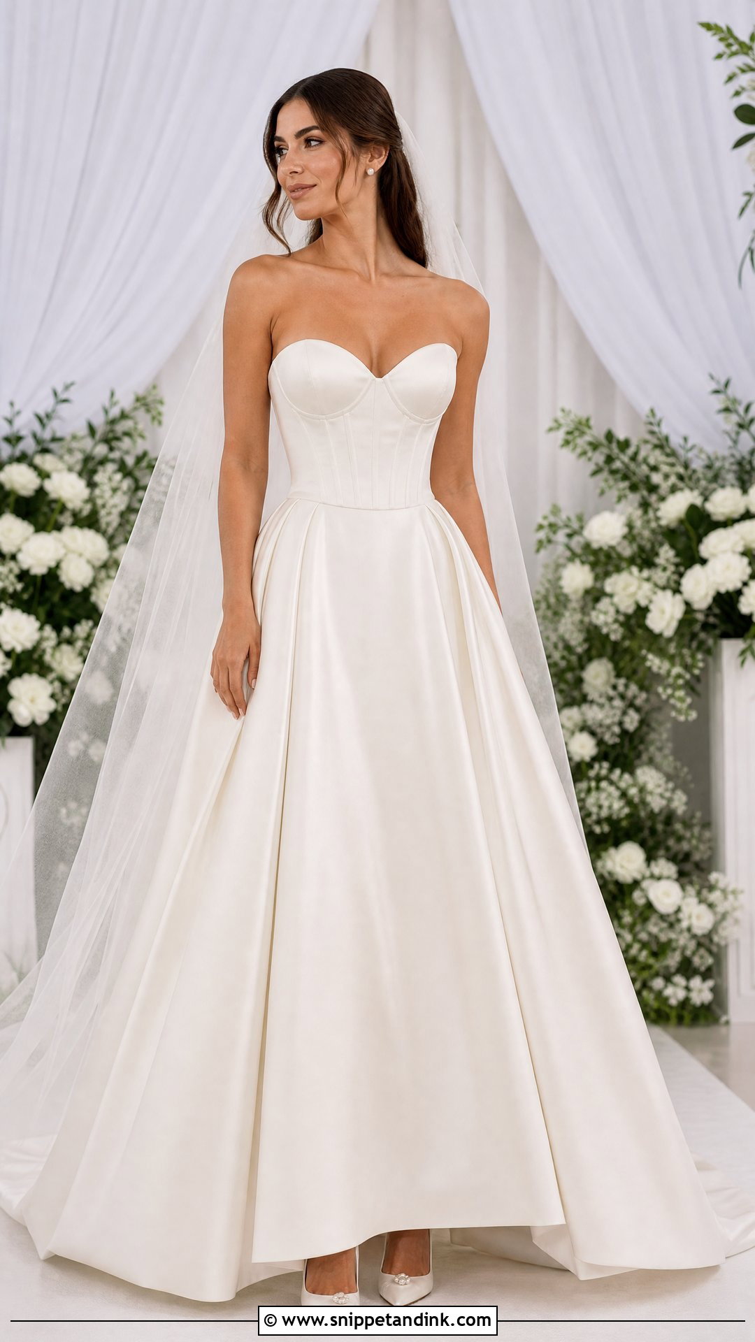 Strapless Corset Wedding Dress - Snippet and Ink - 25 Wedding Corset Ideas
