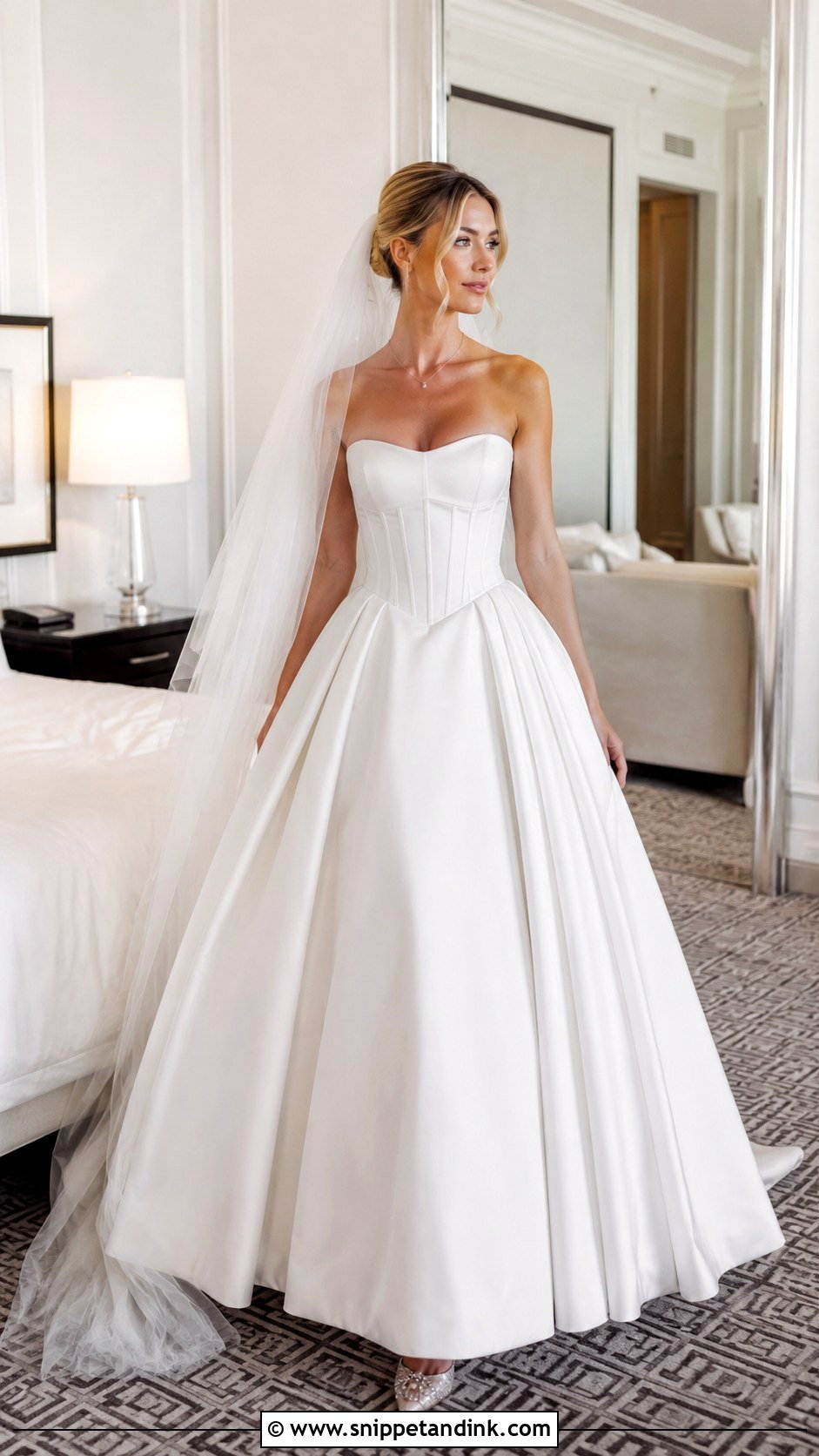 Strapless Corset Wedding Dress - Snippet and Ink - 20 Classy Bride Dress Ideas