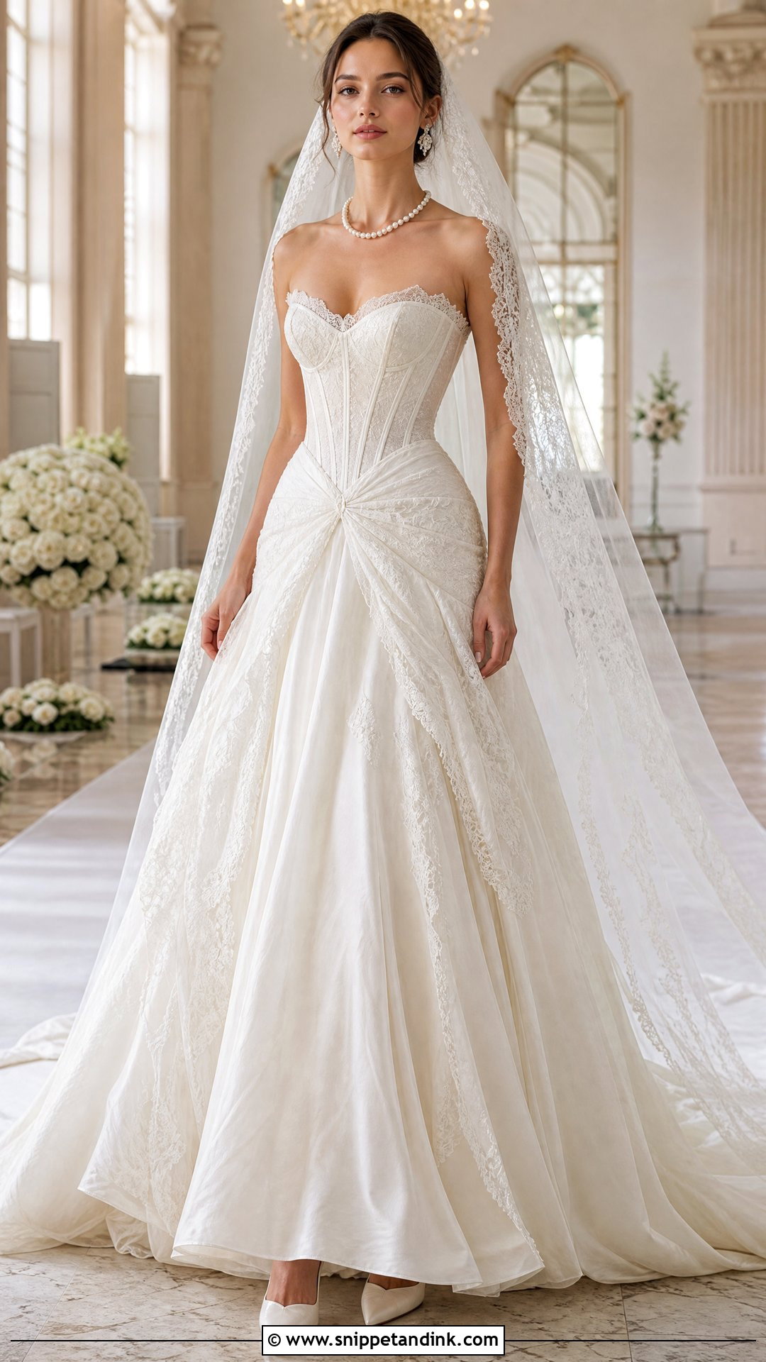 Strapless Corset Wedding Dress - Snippet and Ink - 20 Small Bust Wedding Dress Ideas