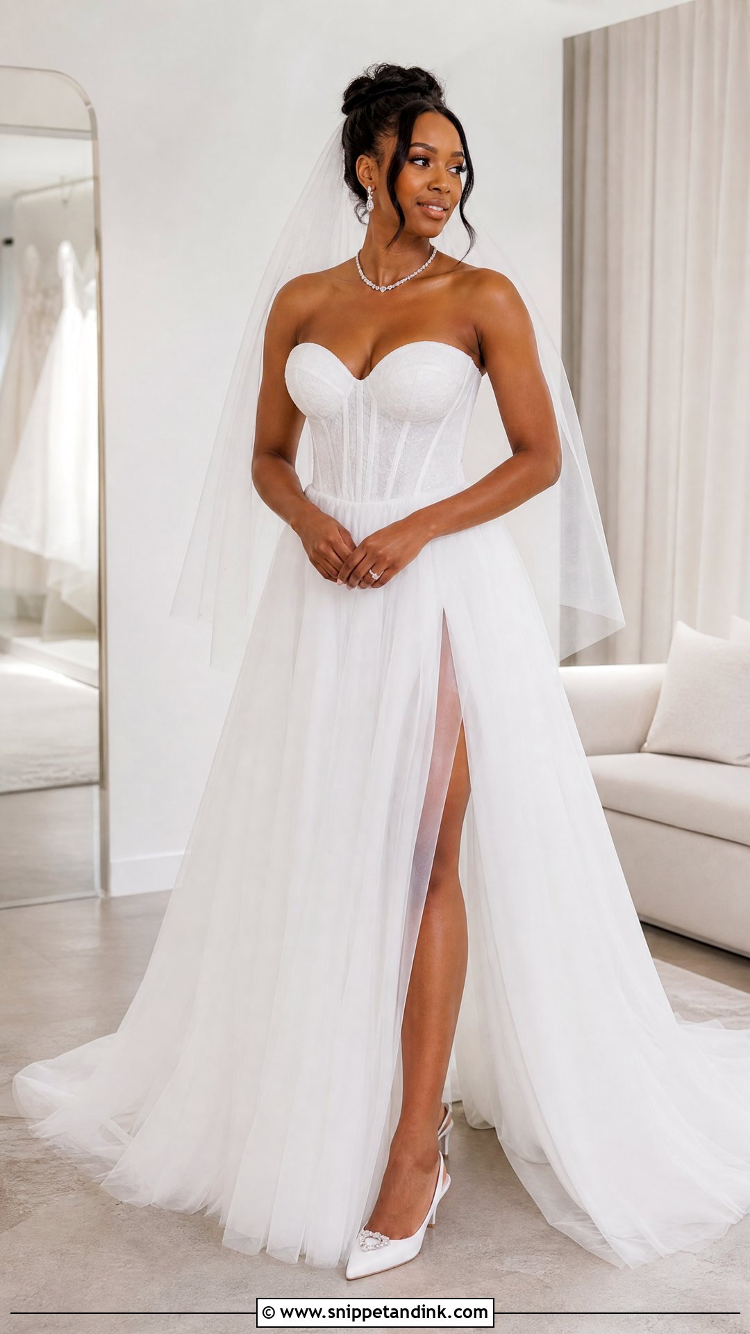 Strapless Corset Wedding Dress - Snippet and Ink - 20 Wedding Dresses for Black Women