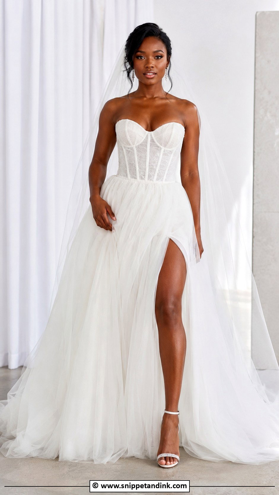 Strapless Corset Wedding Dress - Snippet and Ink - 30 Wedding Dresses Black Women