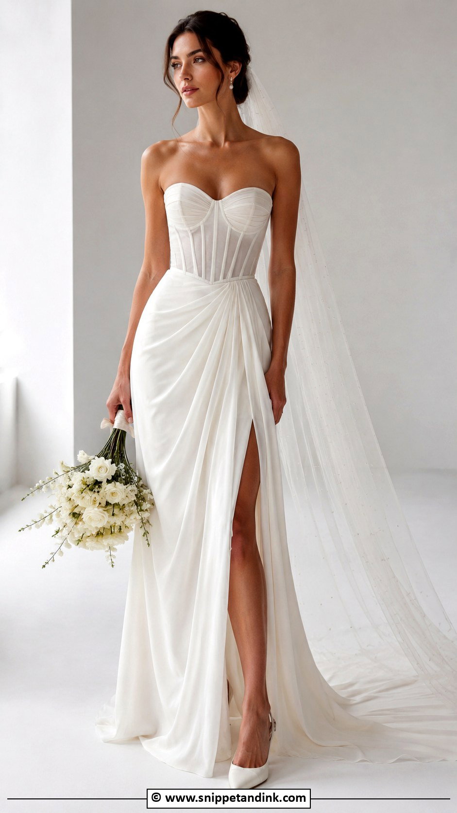 Strapless Corset Wedding Dress - Snippet and Ink - 35 Strapless Wedding Dress Ideas