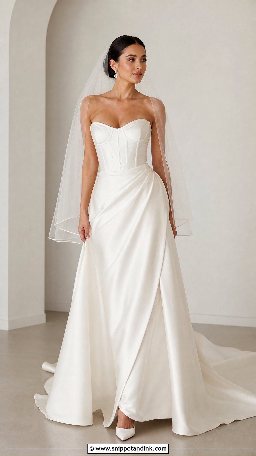 Strapless Corset Wedding Dress - Snippet and Ink - 25 Modern Wedding Dresses