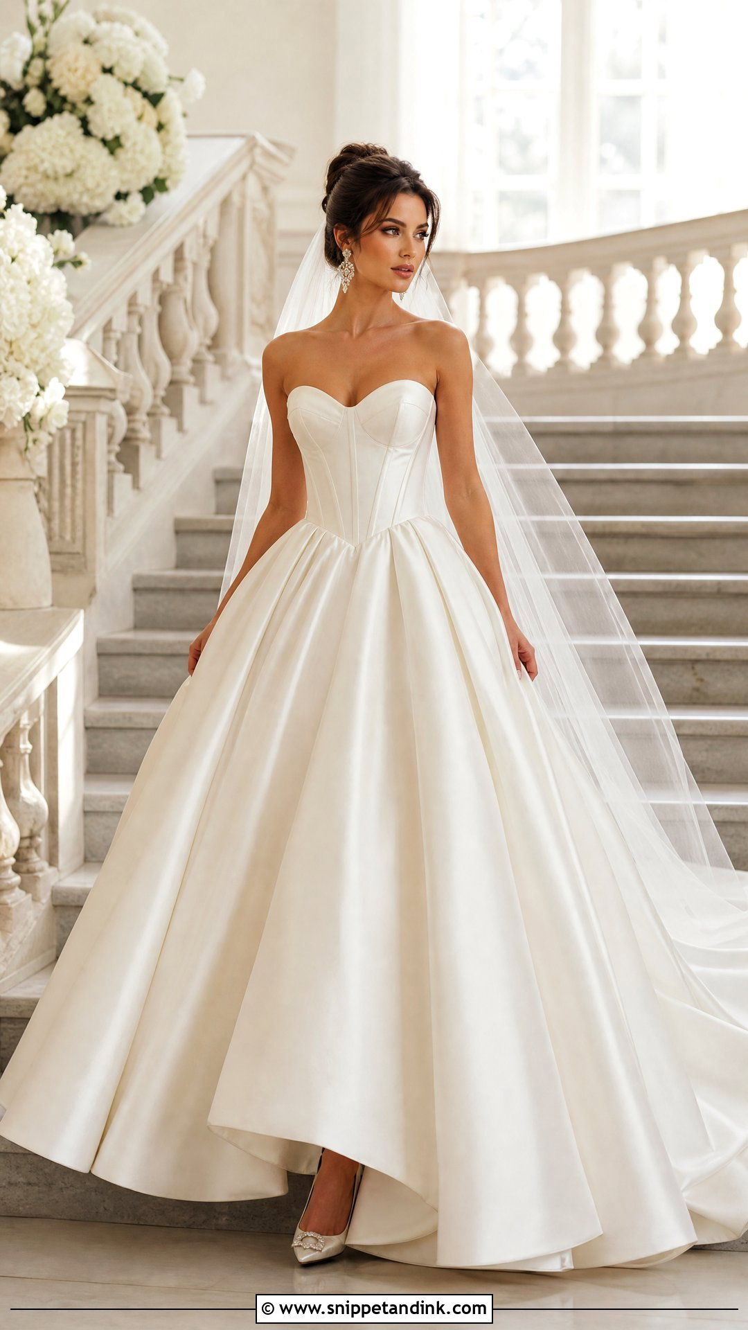 Strapless Corset Wedding Dress With Ball Gown Skirt - Snippet and Ink - 25 Wedding Dress with Corset Ideas