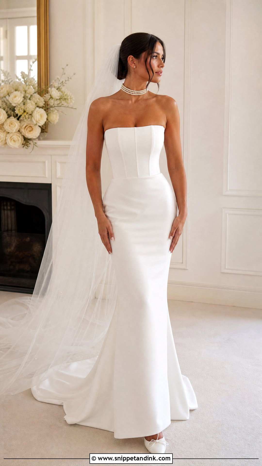 Strapless Crepe Wedding Dress - Snippet and Ink - 25 Crepe Wedding Dress Ideas