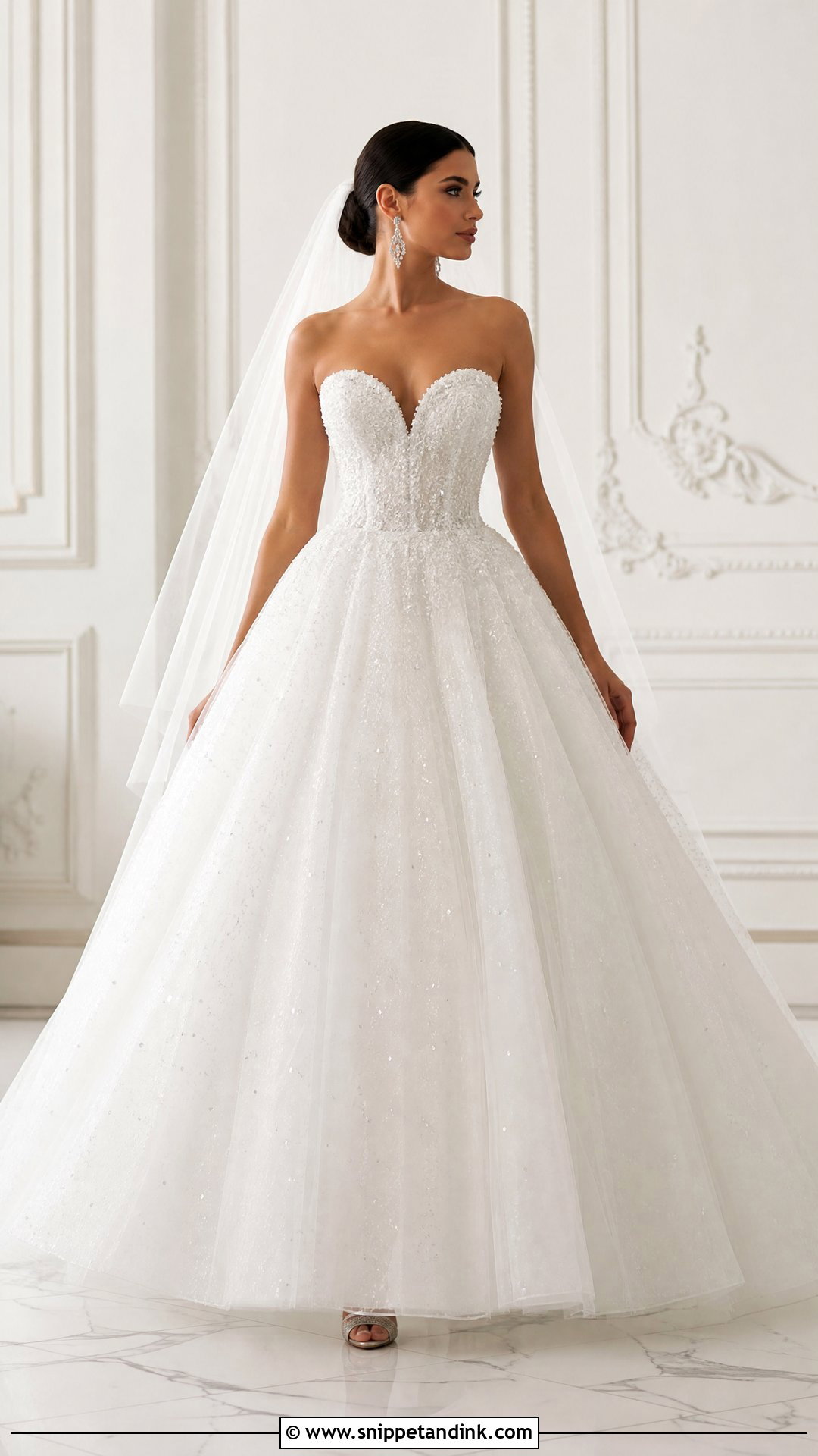 Strapless Crystal Ball Gown Wedding Dress - Snippet and Ink - 20 Zuhair Murad Bridal Elie Saab Wedding Dresses