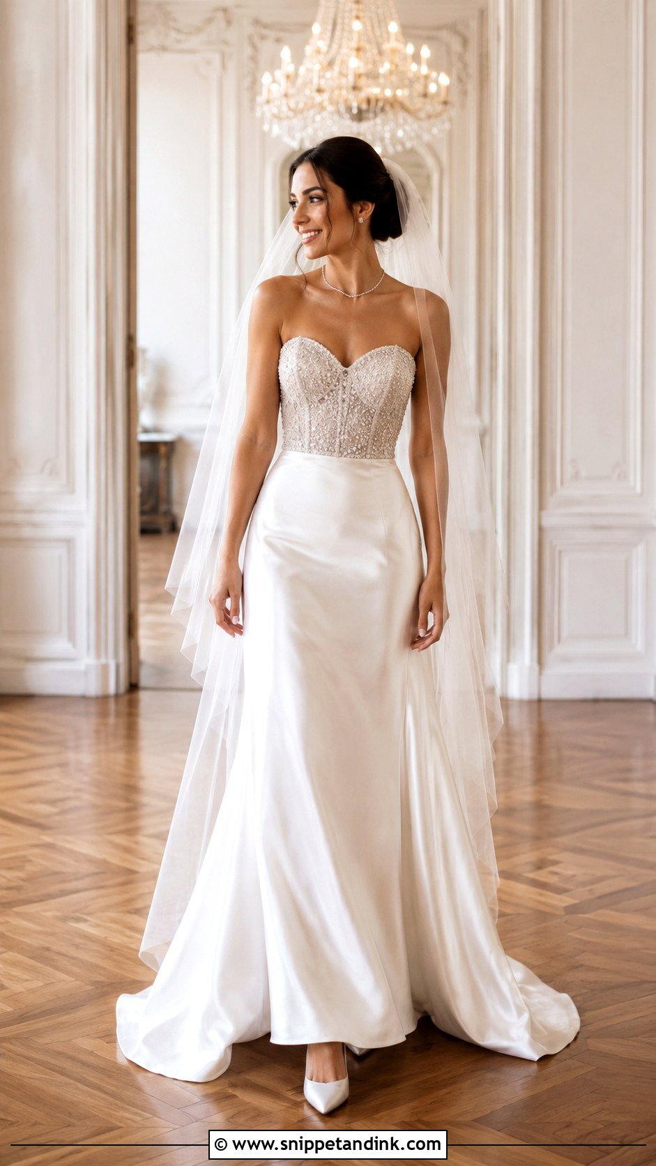 Strapless Crystal Wedding Dress - Snippet and Ink - 20 Crystal Wedding Dress Ideas
