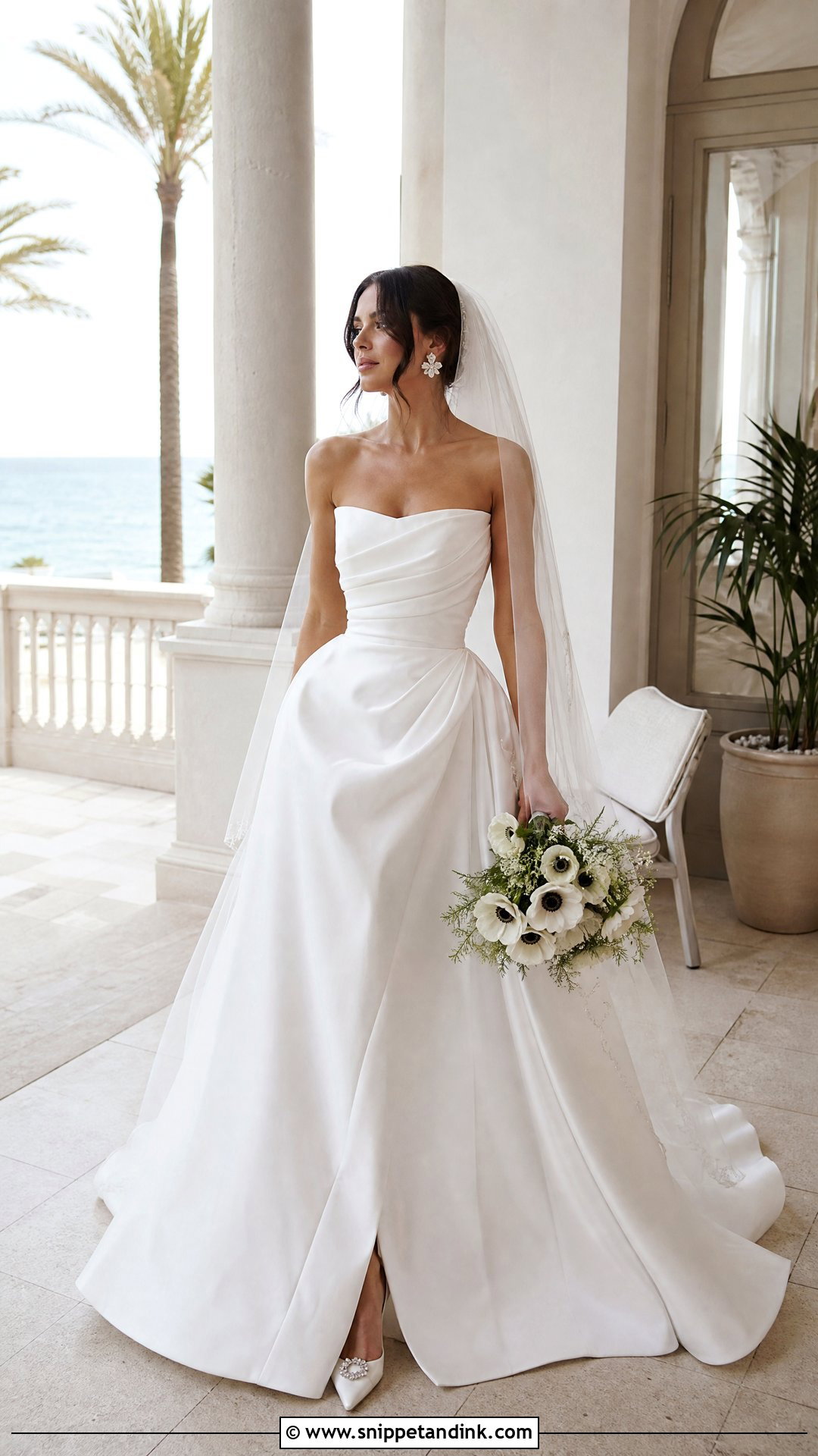Strapless Draped Ballgown Wedding Dress - Snippet and Ink - 20 Strapless Ballgown Wedding Dress Ideas
