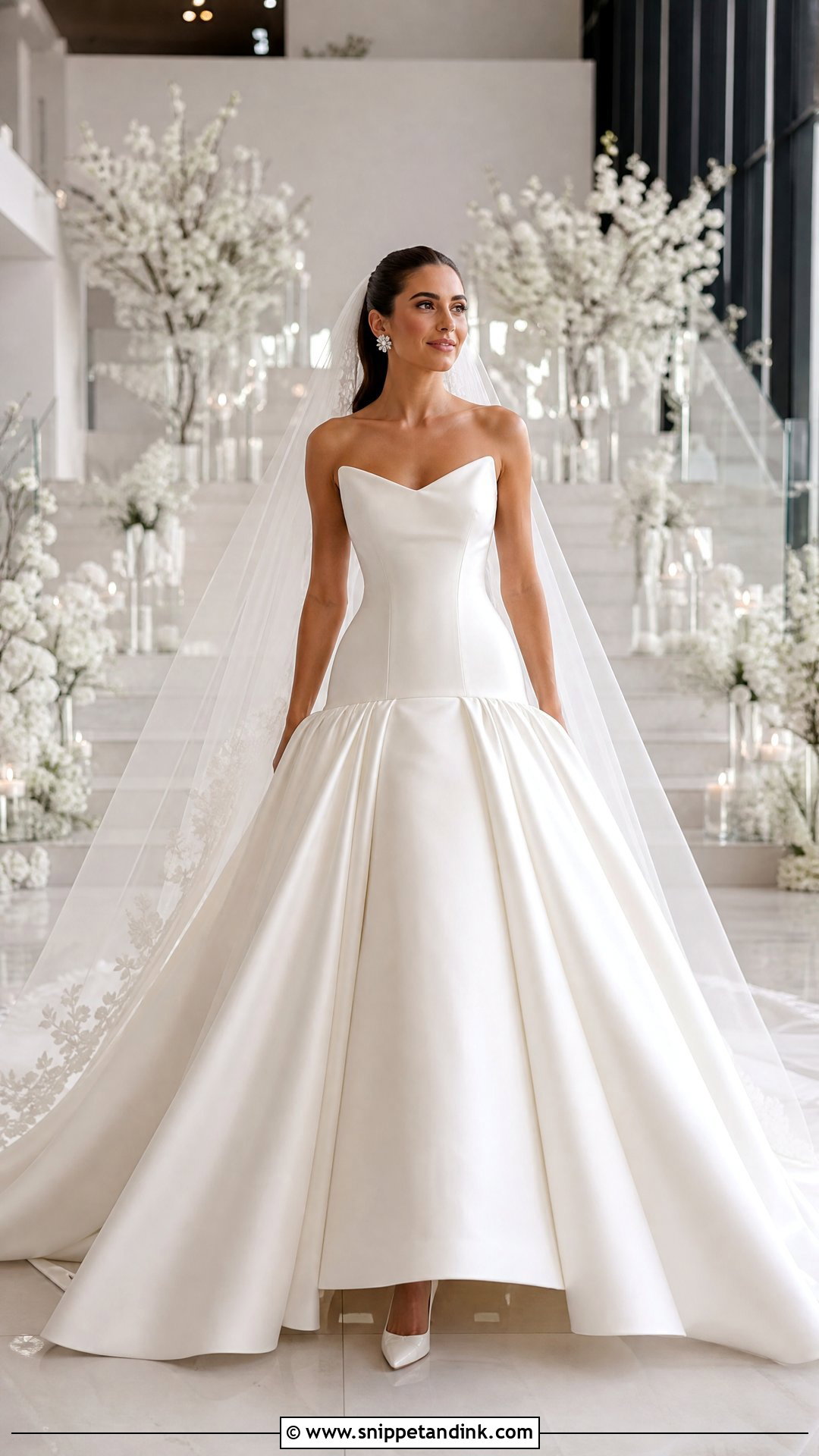 Strapless Drop Waist Ball Gown Wedding Dress - Snippet and Ink - 20 Strapless Ball Gown Wedding Dress Ideas