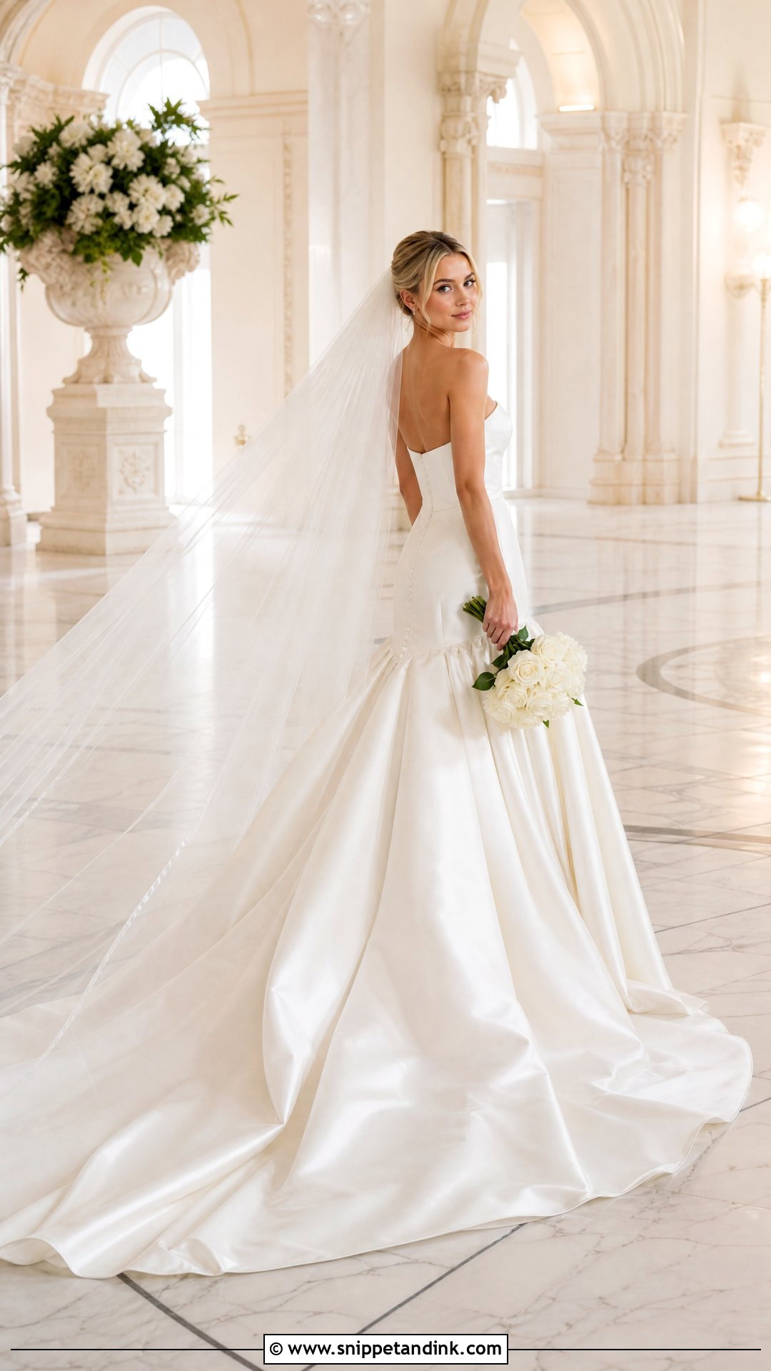 Strapless Drop Waist Wedding Dress With Train - Snippet and Ink - 20 Strapless Drop Waist Wedding Dress Ideas