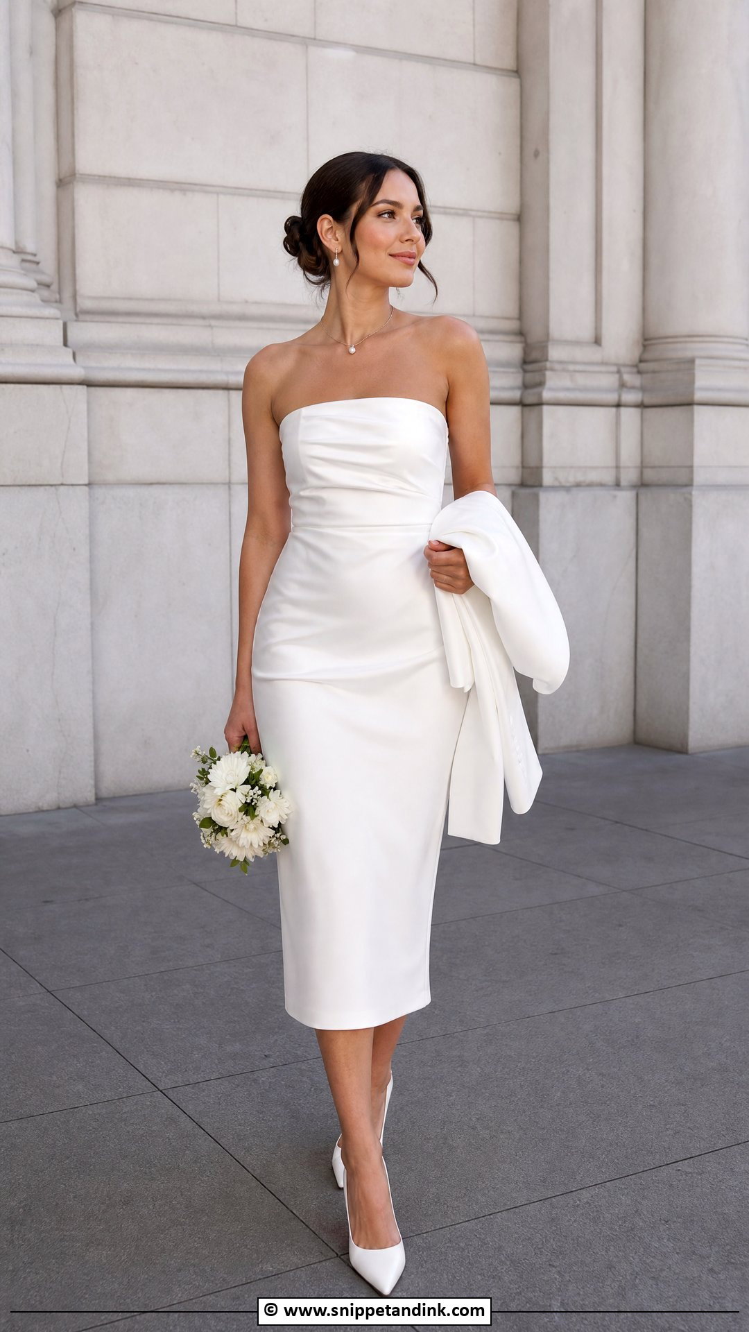 Strapless Elopement Dress - Snippet and Ink - 35 Elopement Dress Ideas