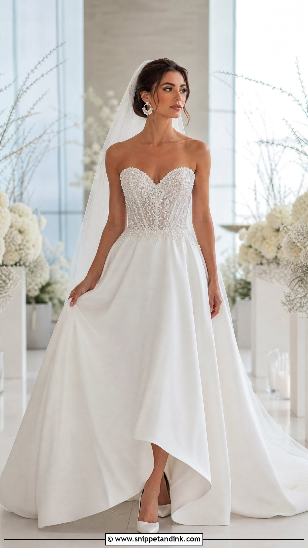 Strapless Embellished Wedding Dress - Snippet and Ink - 25 Embellished Wedding Dress Ideas
