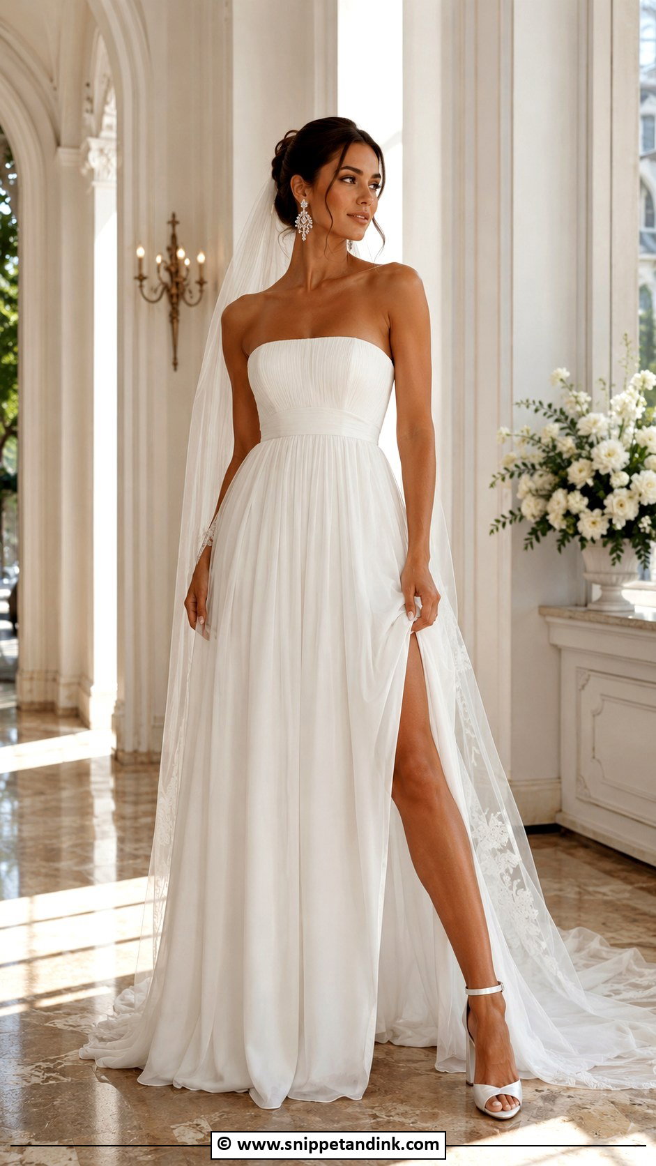 Strapless Empire Waist Wedding Dress - Snippet and Ink - 30 Empire Waist Wedding Dress Ideas