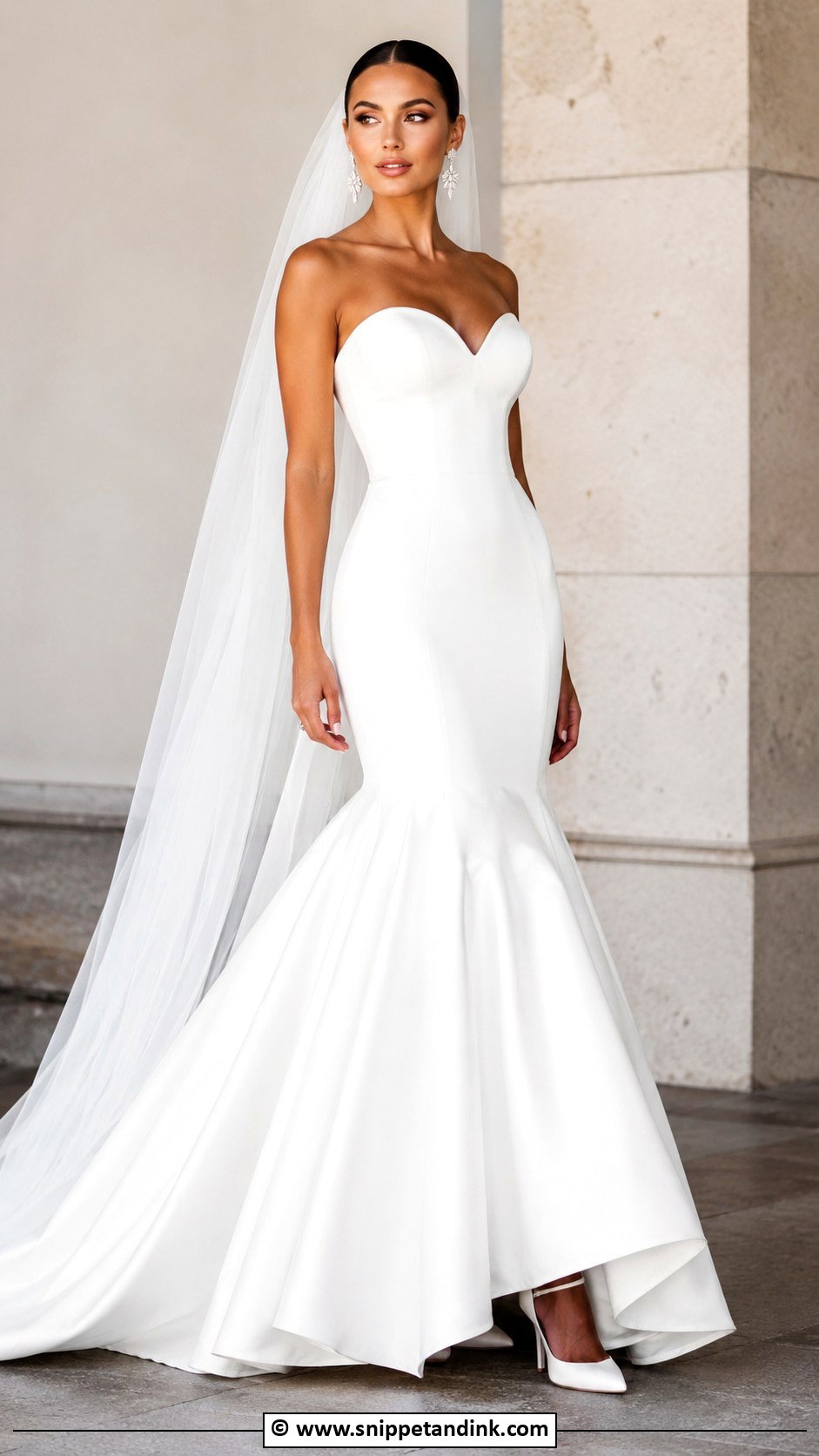 Strapless Fishtail Wedding Dress - Snippet and Ink - 25 Fishtail Wedding Dress Ideas