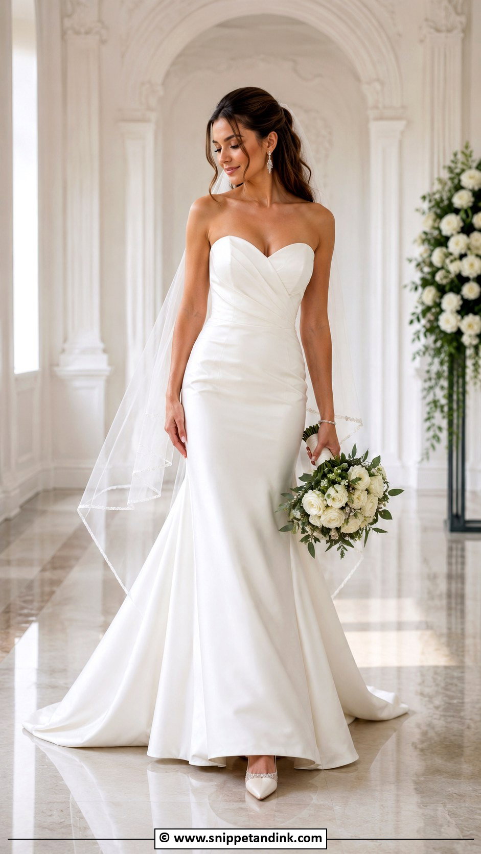 Strapless Fit And Flare Wedding Dress - Snippet and Ink - 35 Strapless Wedding Dress Ideas