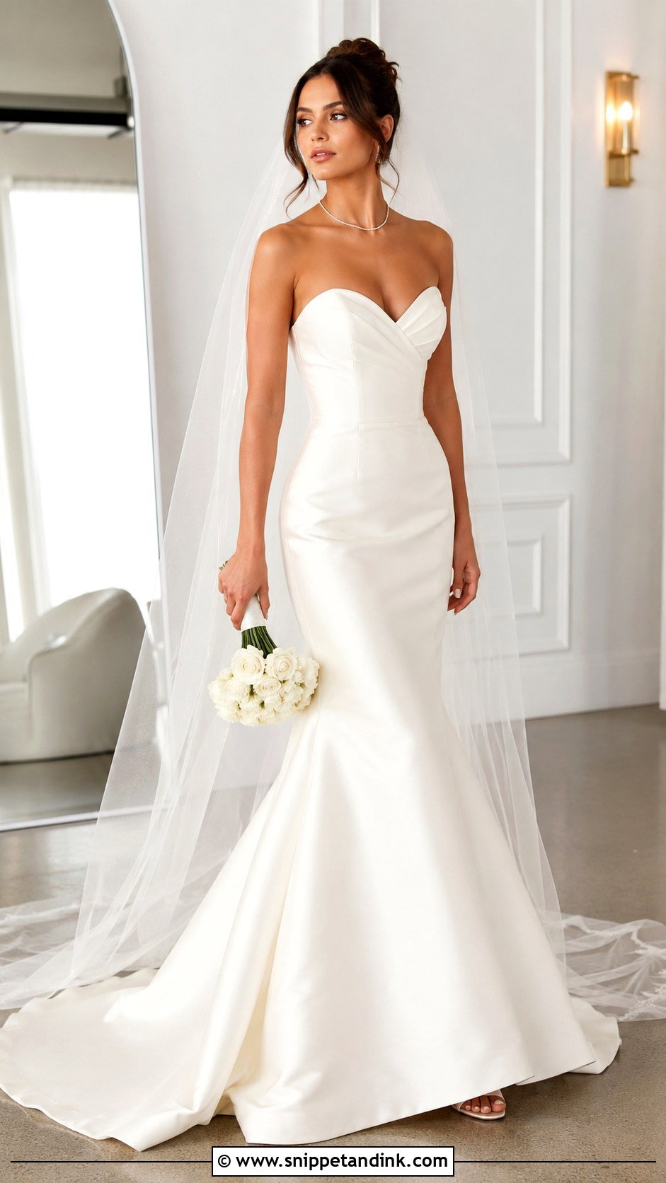 Strapless Fit and Flare Wedding Dress - Snippet and Ink - 20 Fit and Flare Wedding Dresses