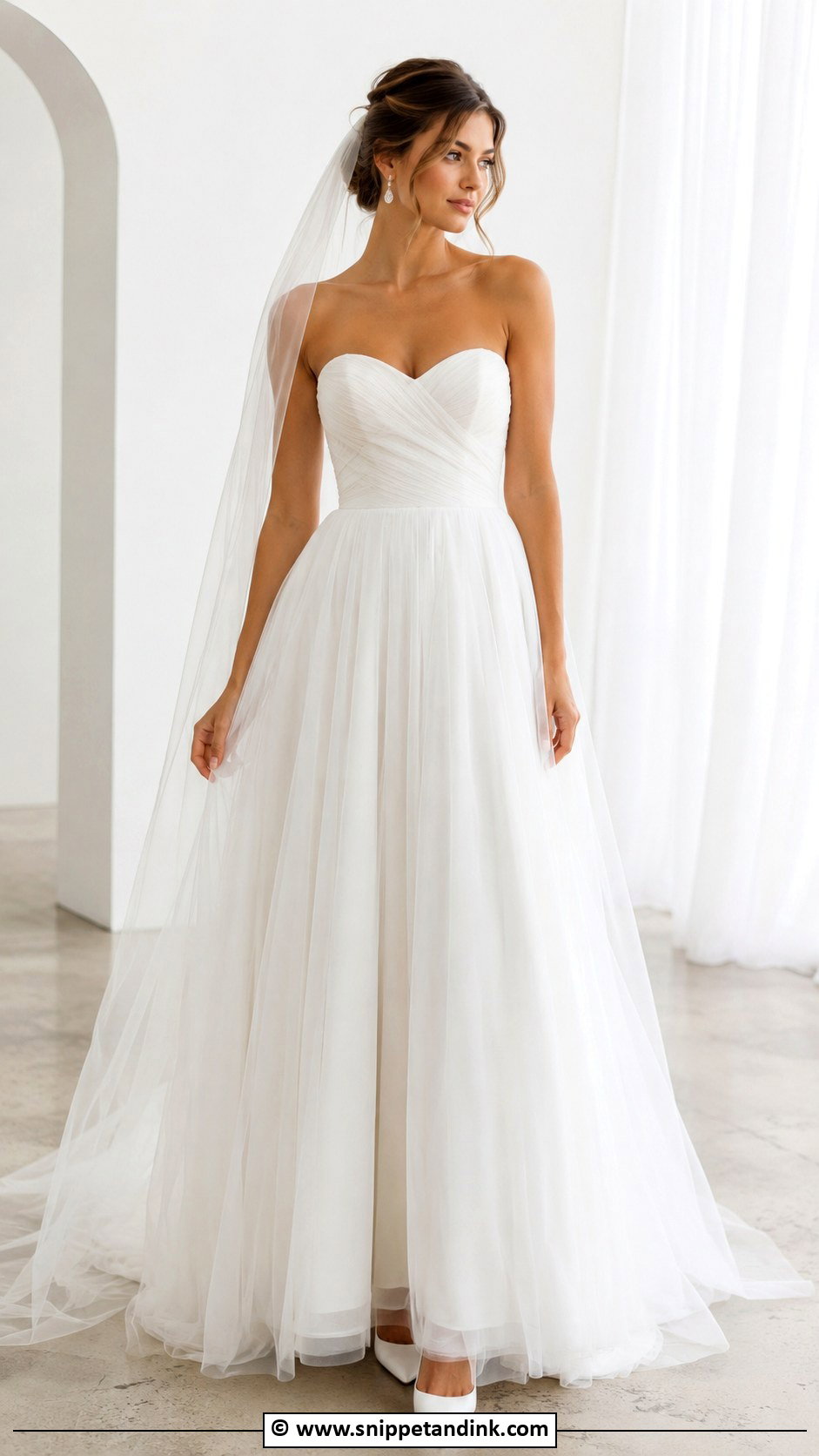 Strapless Flowy Wedding Dress - Snippet and Ink - 30 Flowy Wedding Dress Ideas