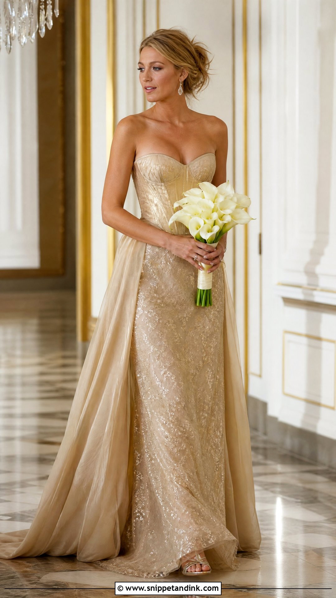 Strapless Gold Serena Van Der Woodsen Wedding Dress - Snippet and Ink - 20 Serena Van Der Woodsen Wedding Dress Ideas