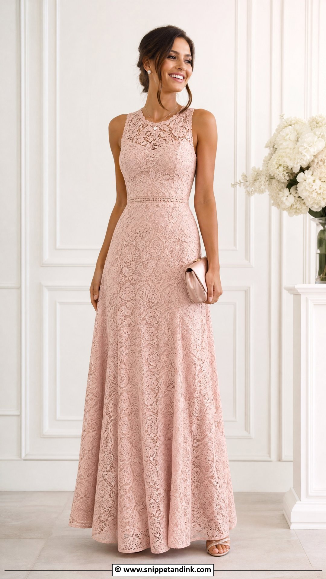 Strapless Lace Gown - Snippet and Ink - 35 Lace Gown Styles