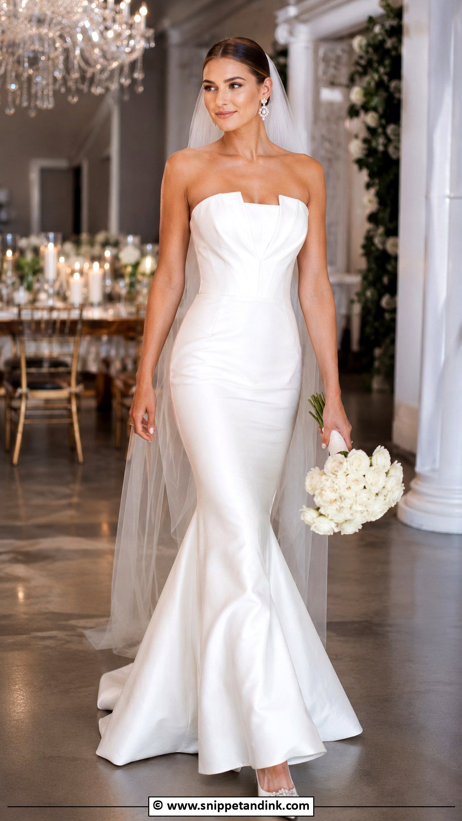 Strapless Mermaid Wedding Dress - Snippet and Ink - 30 Wedding Dress Inspo Ideas