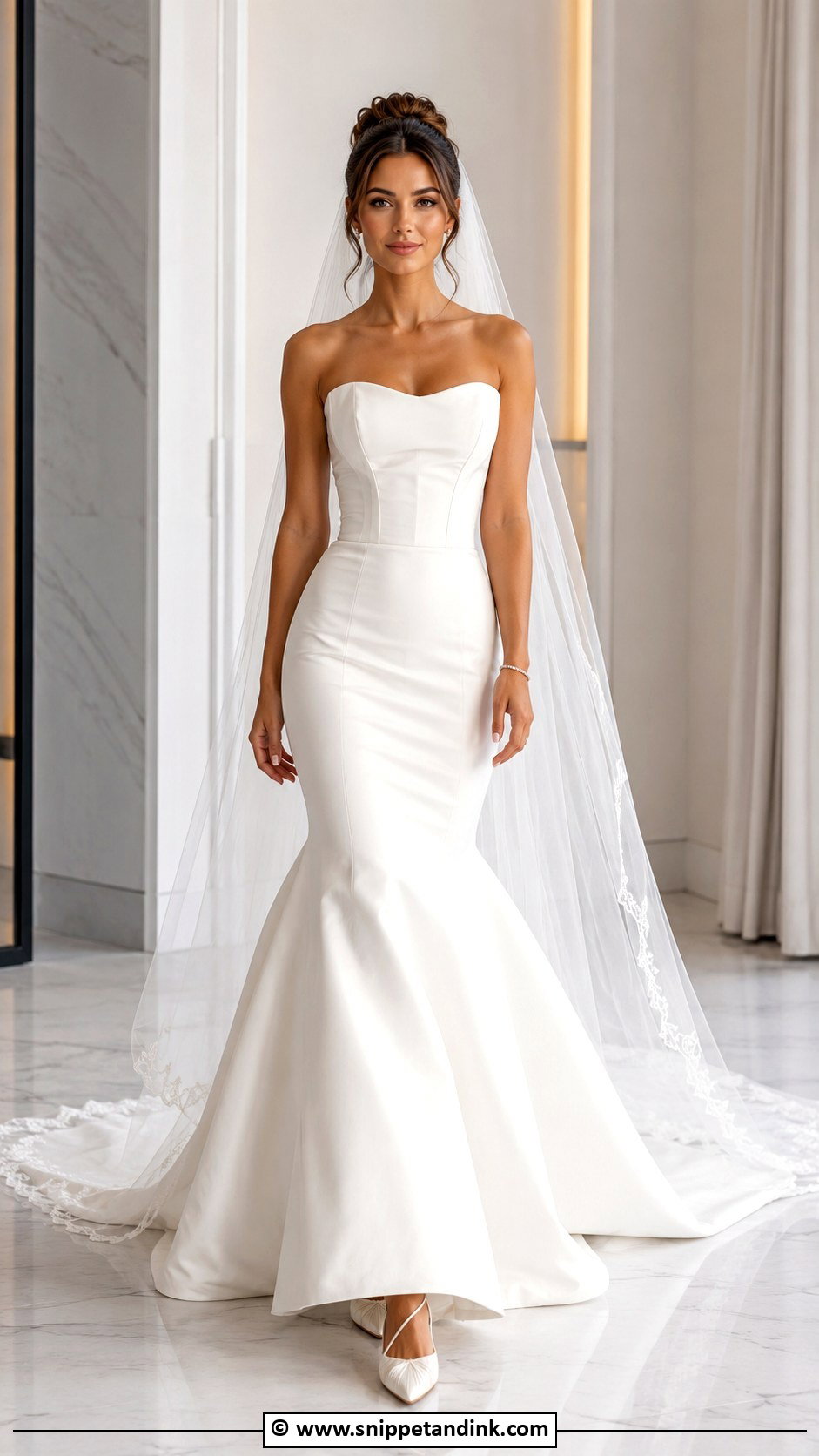 Strapless Mermaid Wedding Dress - Snippet and Ink - 35 Mermaid Wedding Dresses