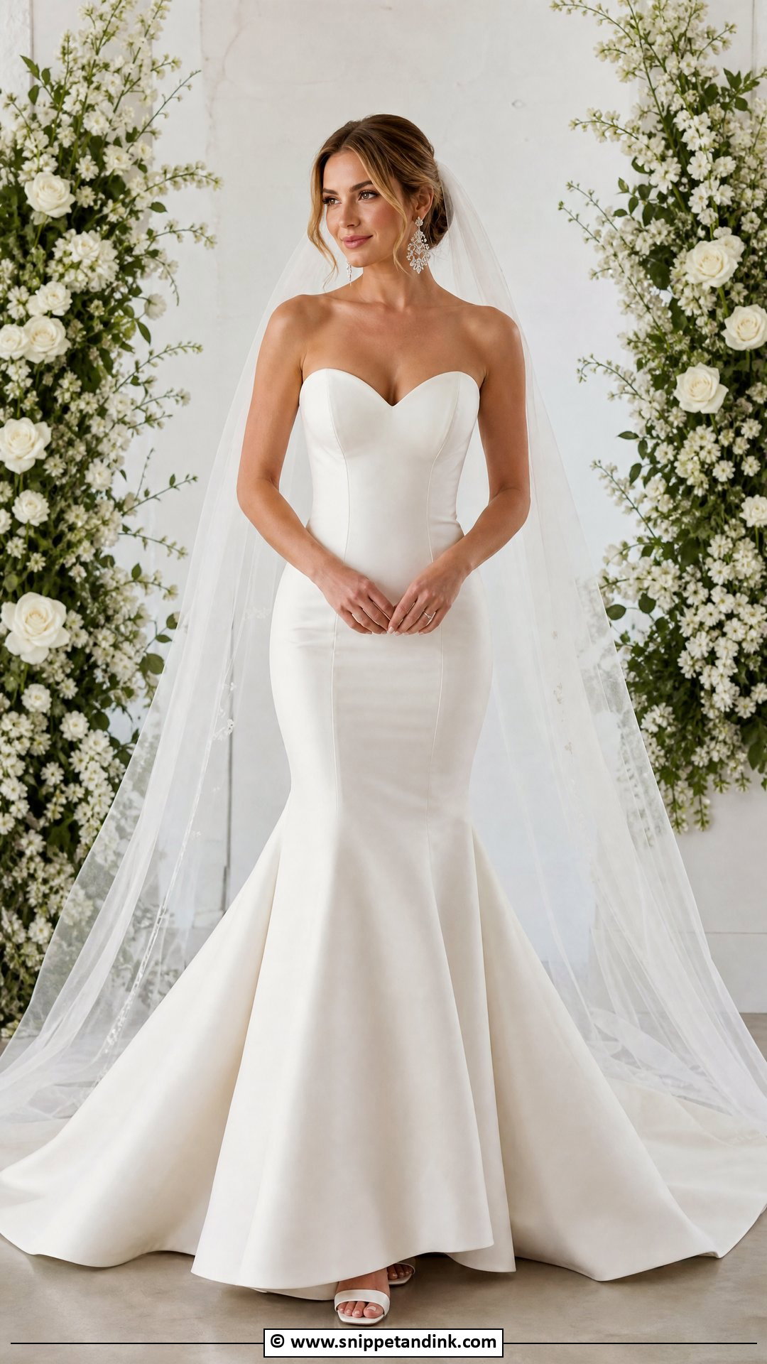 Strapless Mermaid Wedding Dress - Snippet and Ink - 35 Mermaid Wedding Dress Ideas