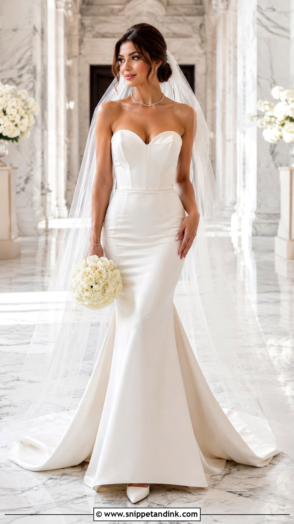 Strapless Mermaid Wedding Dress - Snippet and Ink - 25 Mermaid Style Wedding Dresses