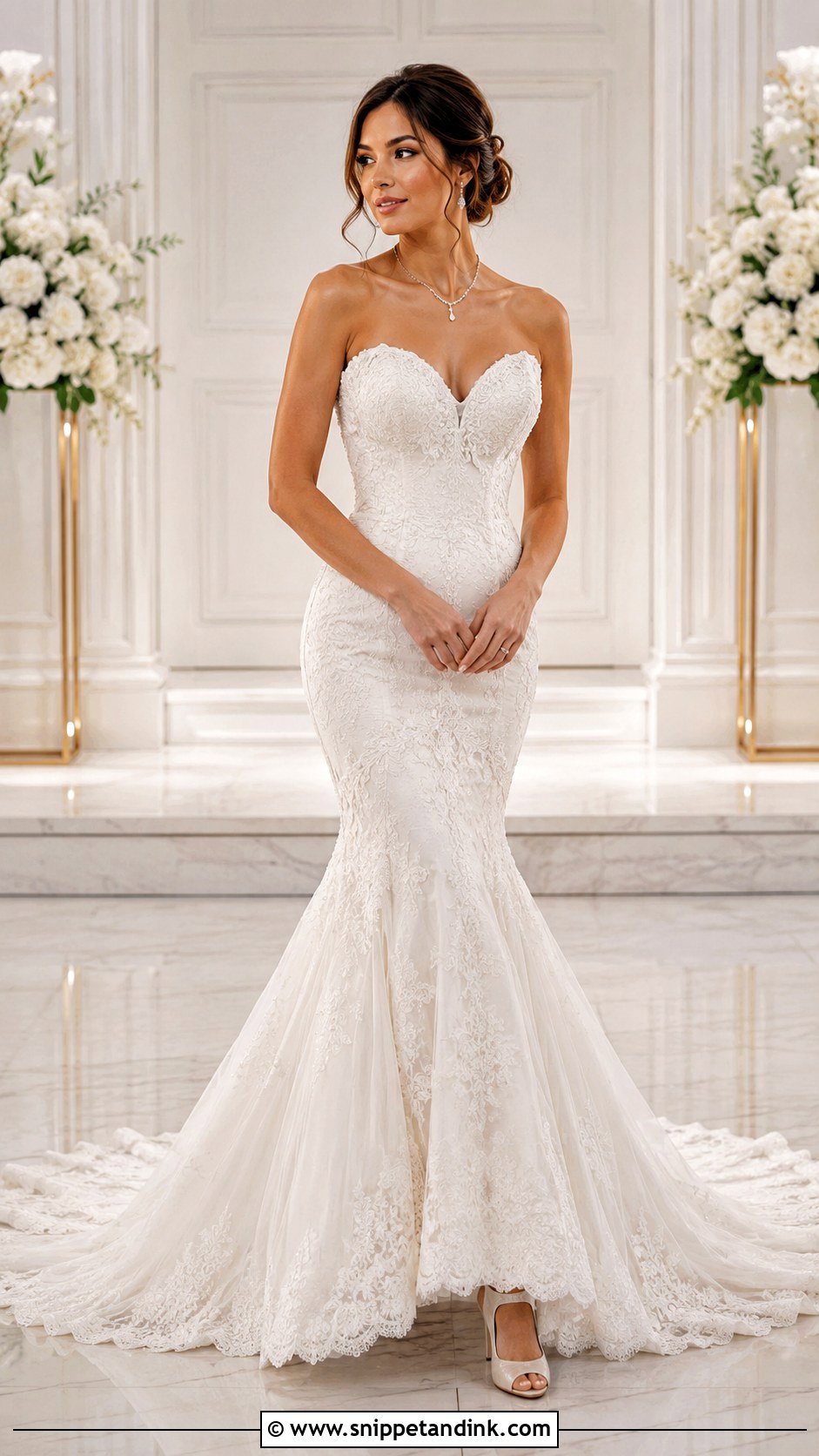 Strapless Mermaid Wedding Dress With Train - Snippet and Ink - 25 Mermaid Wedding Dress with Train Ideas