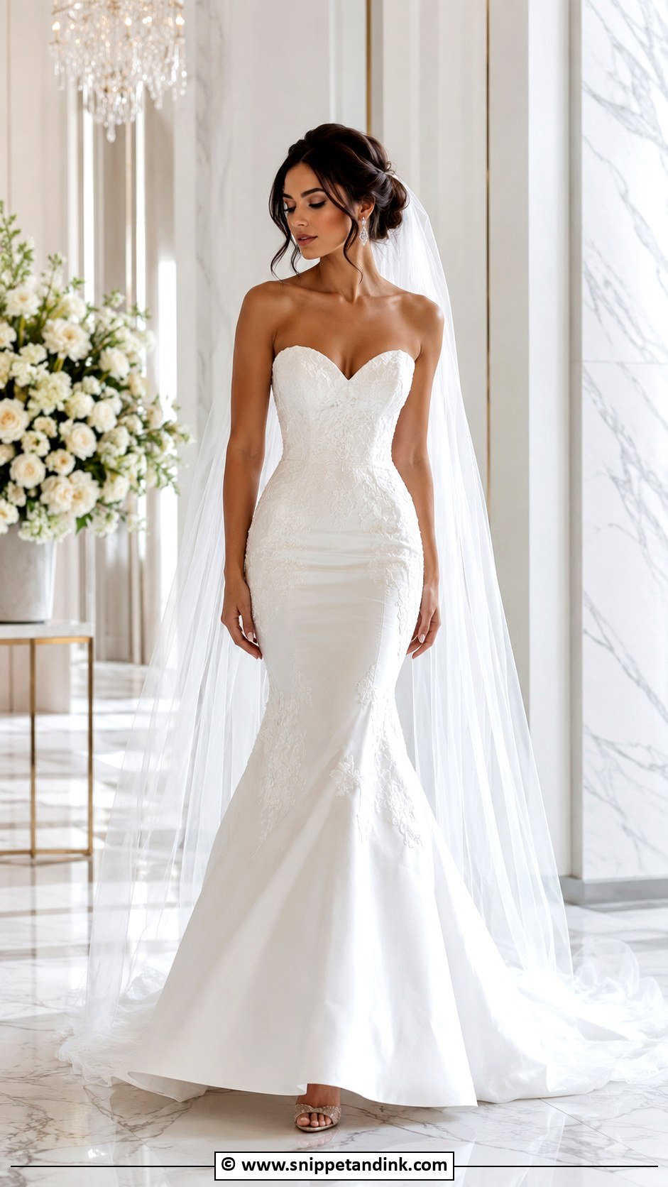 Strapless Mermaid Wedding Dress - Snippet and Ink - 25 Elegant Mermaid Wedding Dress Ideas