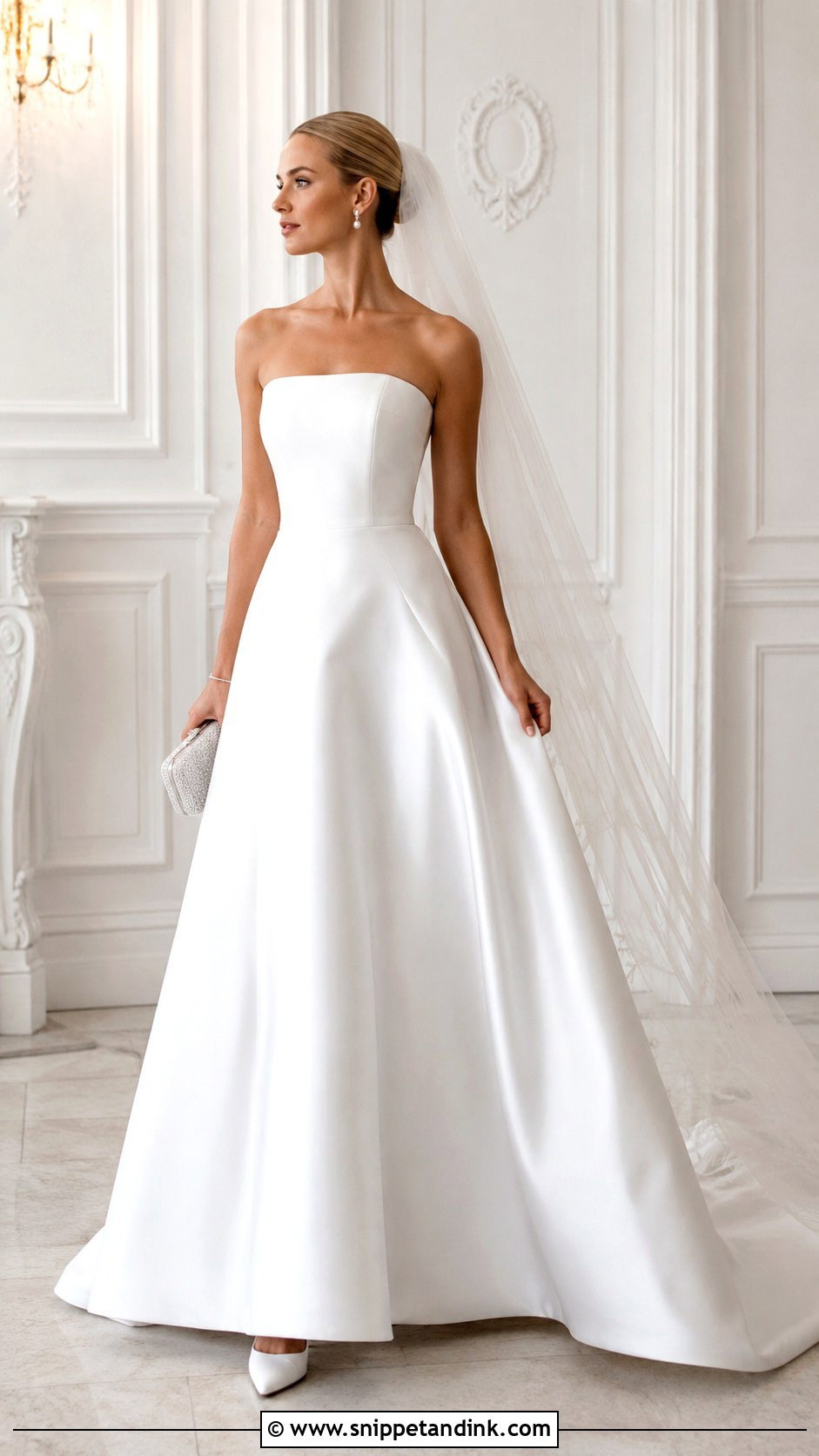 Strapless Mikado A Line Wedding Dress - Snippet and Ink - 25 Strapless a Line Wedding Dress Ideas