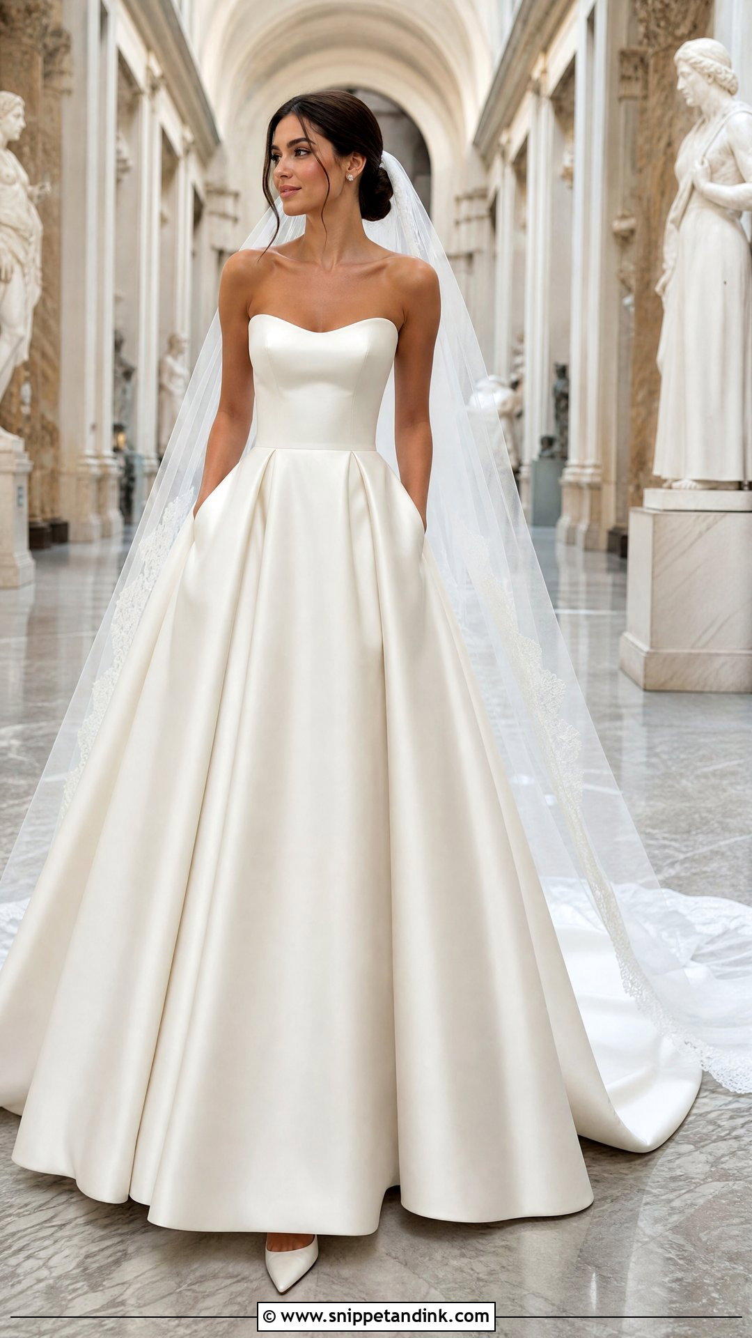 Strapless Mikado Ball Gown - Snippet and Ink - 20 Wedding Gown 2025 Ideas