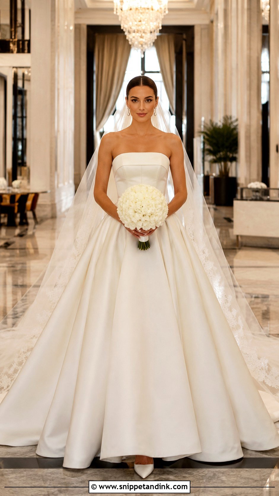 Strapless Mikado Ball Gown - Snippet and Ink - 20 Mikado Wedding Gown Ideas