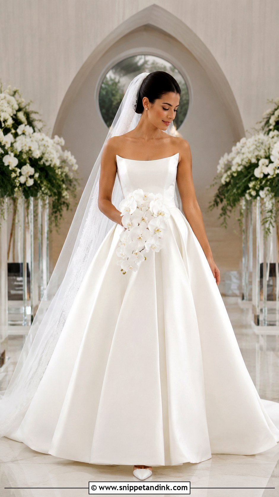 Strapless Mikado Ball Gown Wedding Dress - Snippet and Ink - 20 Ball Wedding Dress Ideas