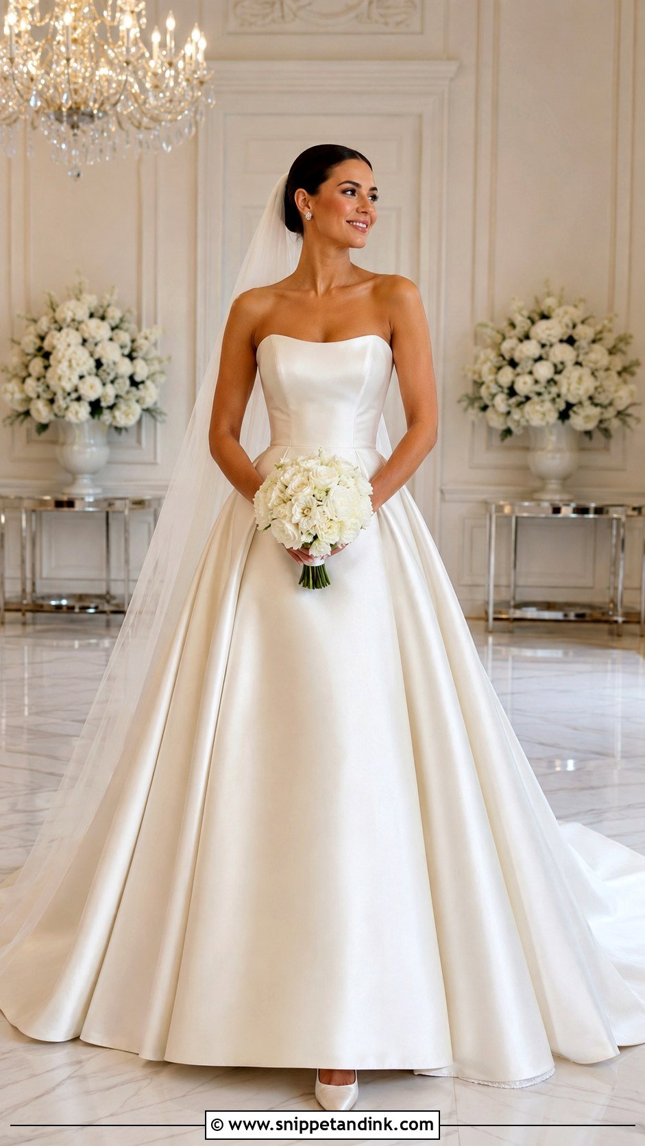 Strapless Mikado Ball Gown Wedding Dress - Snippet and Ink - 20 Simple Elegant Wedding Dress Classy Chic Ideas