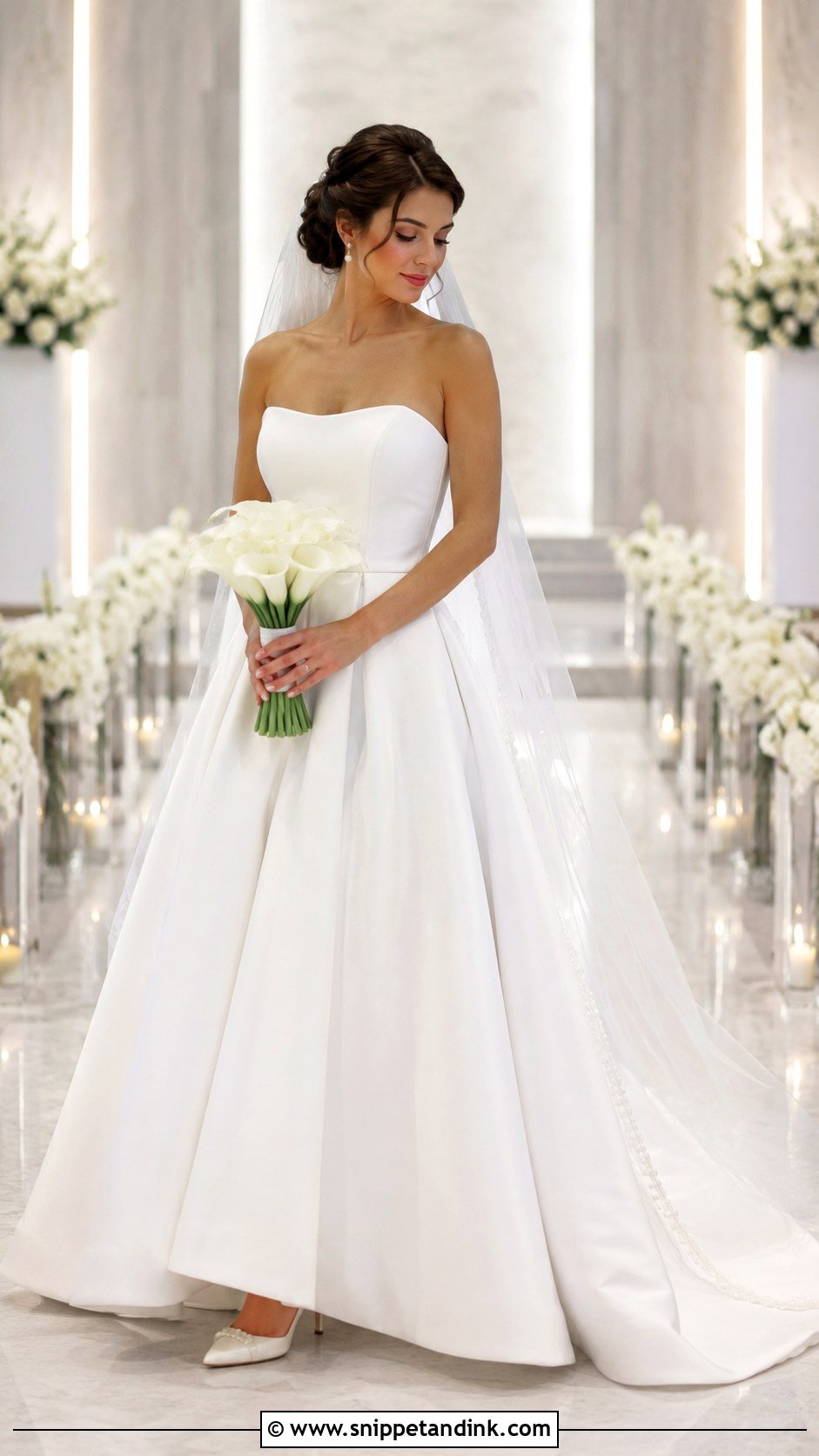 Strapless Mikado Ball Gown - Snippet and Ink - 20 2025 Bridal Gowns