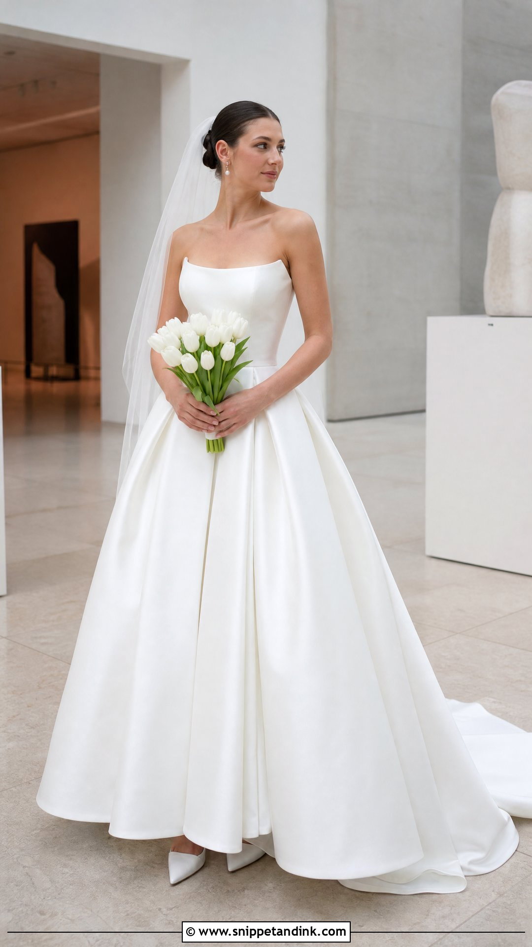 Strapless Mikado Ballgown Wedding Dress - Snippet and Ink - 20 Strapless Ballgown Wedding Dress Ideas